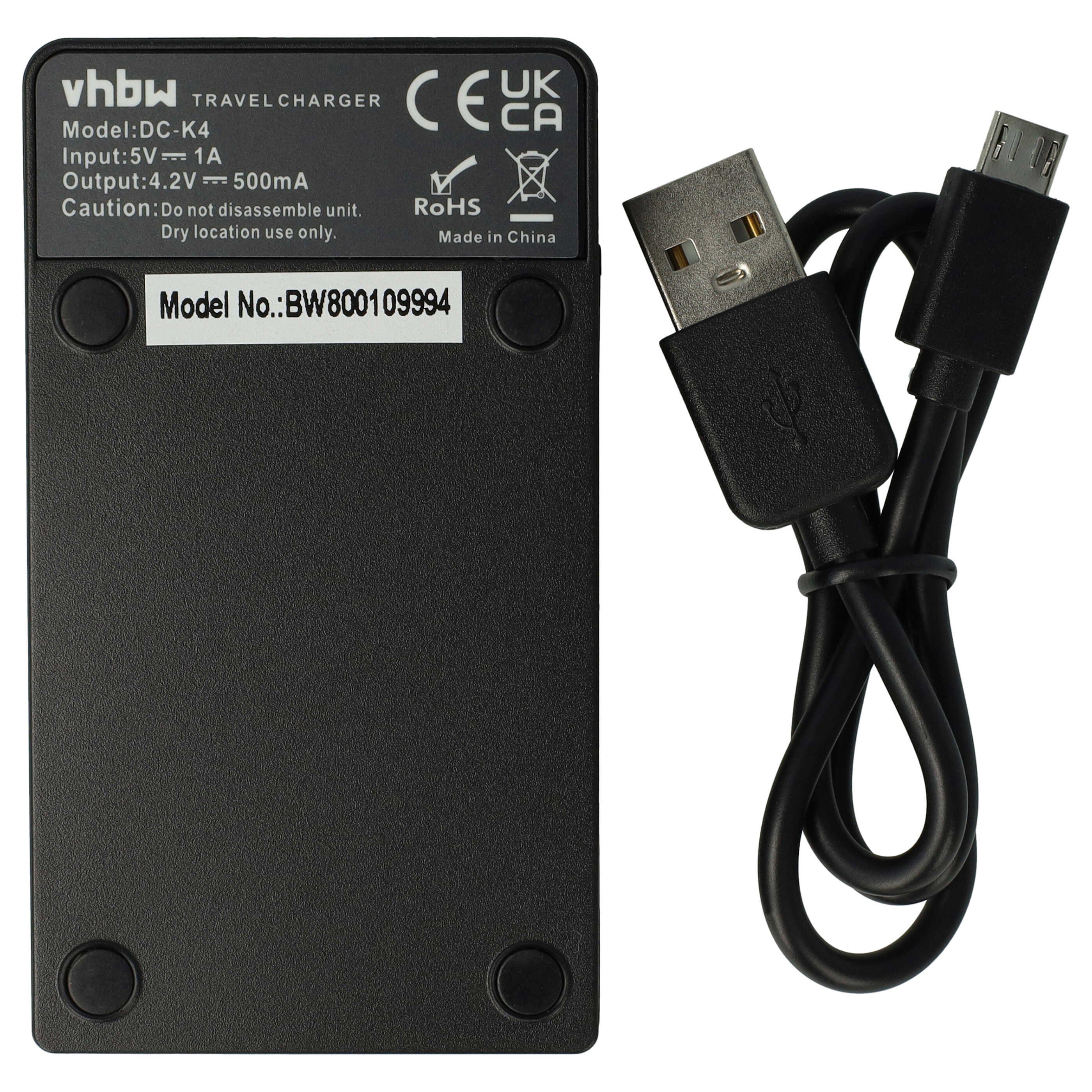 vhbw passend für Panasonic SDR-S50, SDR-S50K, SDR-S50A, SDR-H85S, SDR-H85K, Kamera-Ladegerät