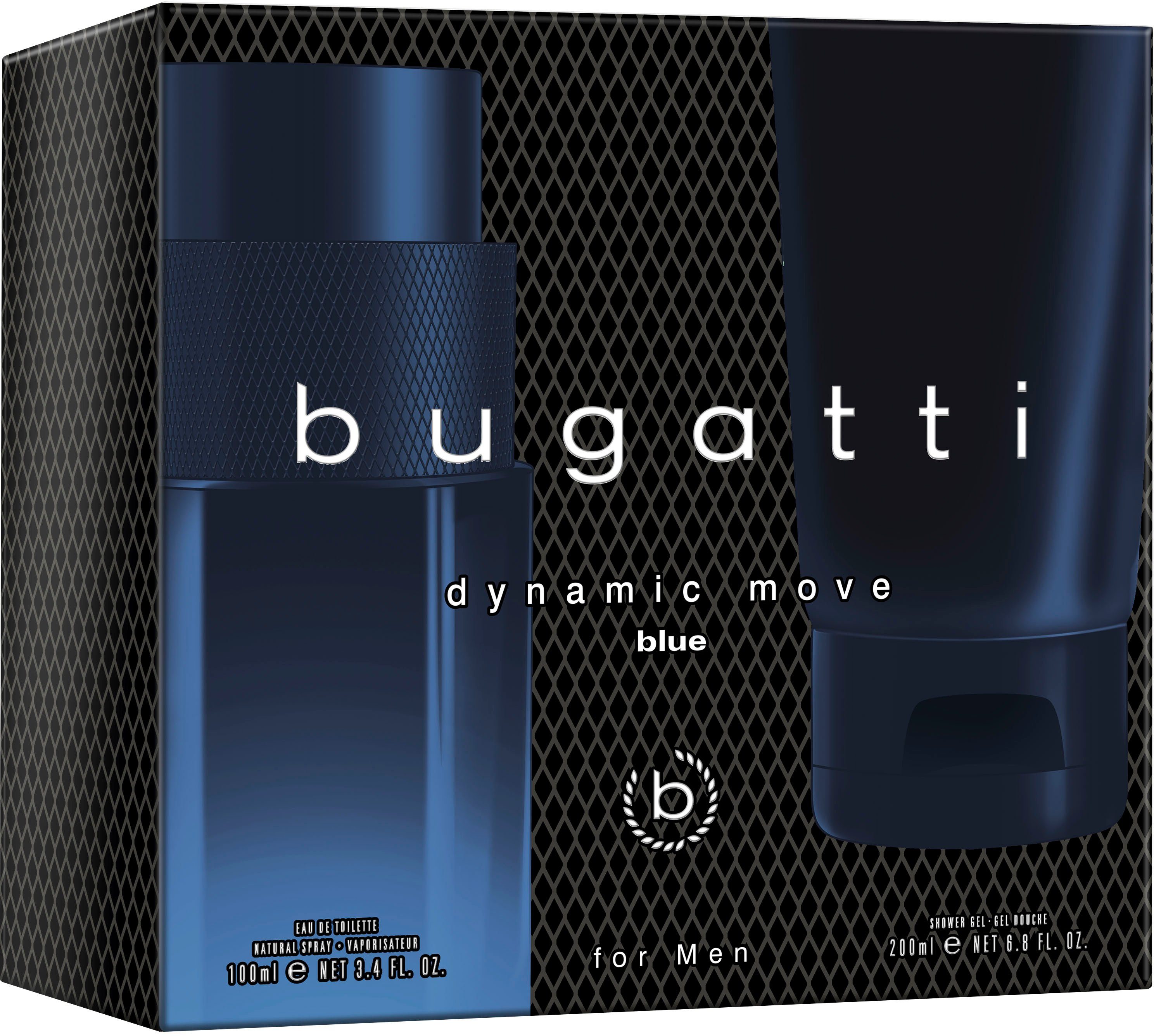 bugatti Eau de Toilette BUGATTI Dynamic Move man blue GP EdT 100ml + 200 ml SG, 2-tlg.
