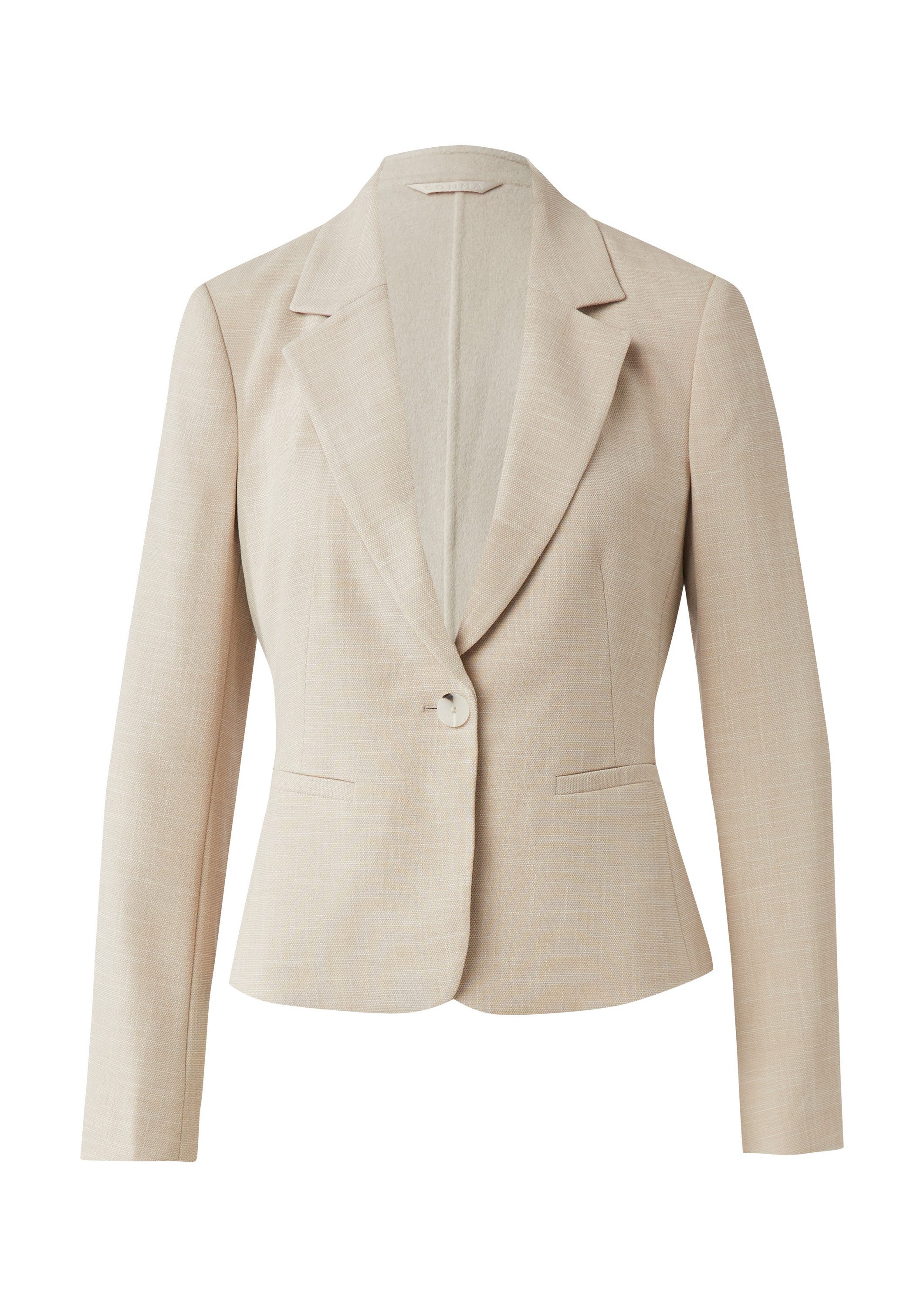 comma Jackenblazer Indoor-Blazer Taillierter Blazer in Strukturware