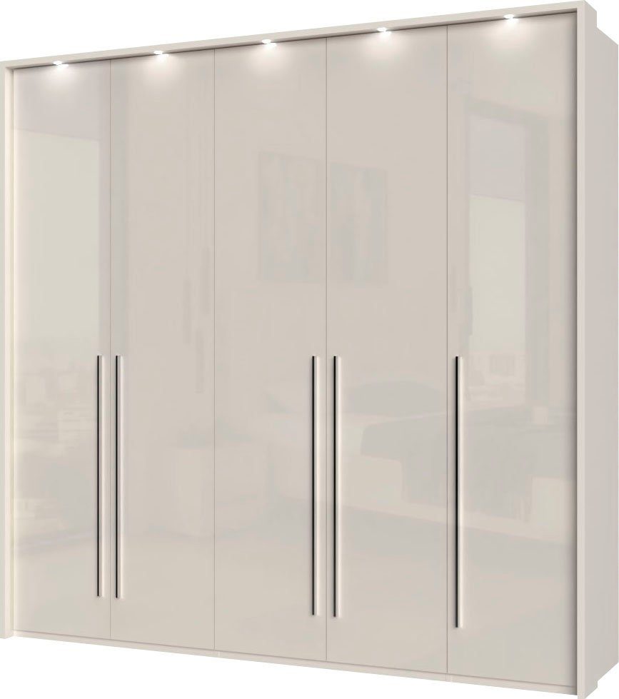 OTTO home Kleiderschrank Piano, inklusive Rahmen und Beleuchtung, soft-close-Funktion (viele Breiten zur Auswahl, 226cm hoch) beige oder weiß, UV lackiert, Hochglanzfronten, FSC-zertifiziert