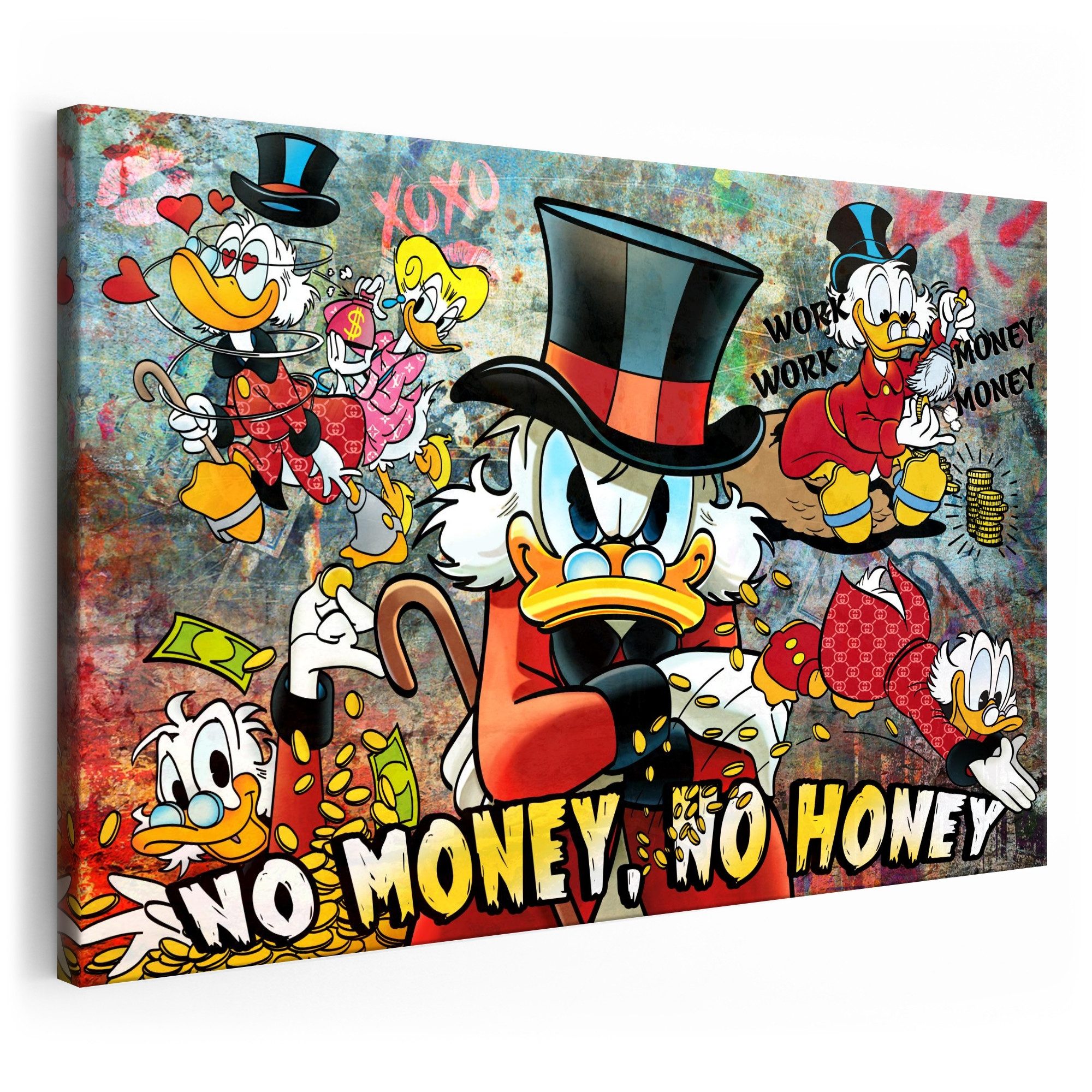 Artmazing Leinwandbild No Money, No Honey, XXL Leinwand 120x80, Poster & Ku günstig online kaufen