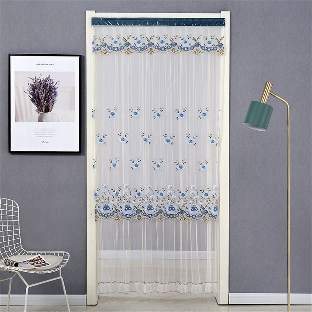 Rouemi Insektenschutz-Vorhang Türvorhänge, insekten katzensichere  Türvorhänge,gemusterte Stickerei