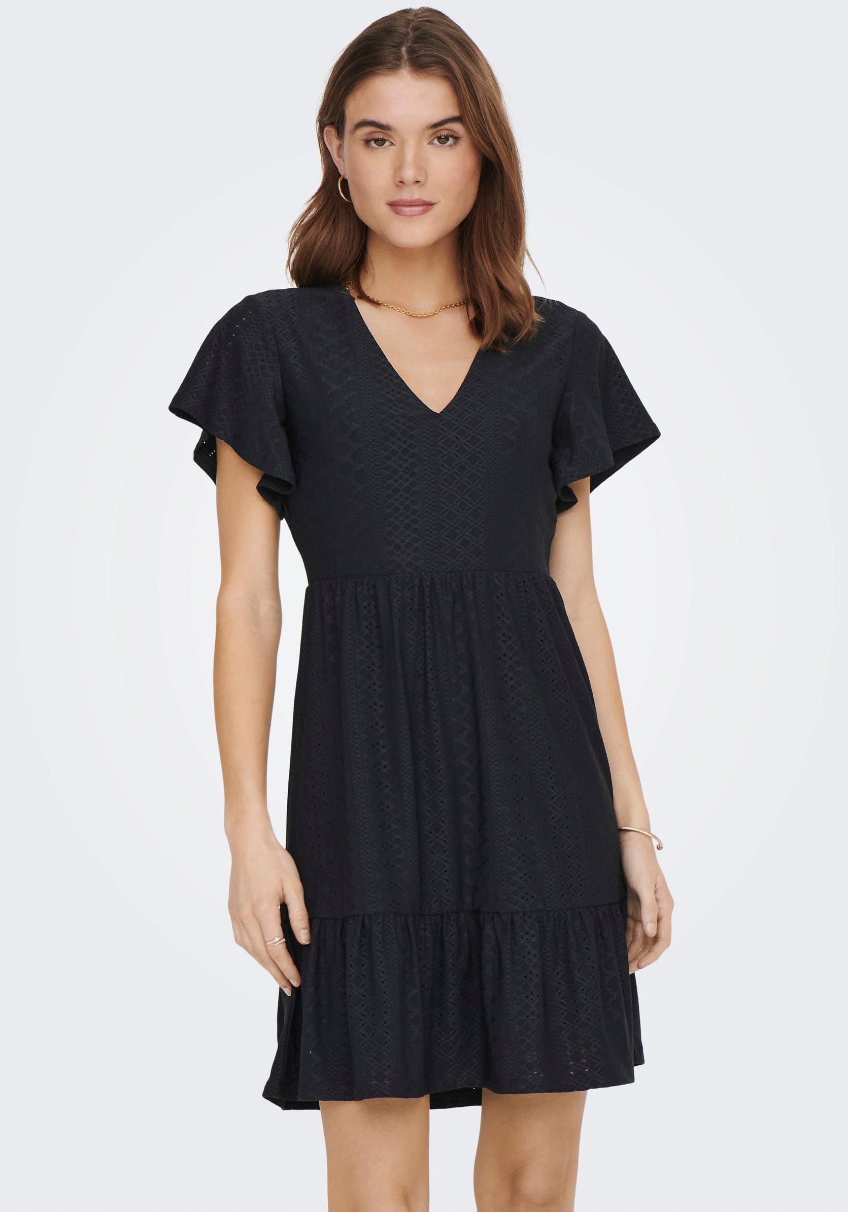 ONLY Jerseykleid ONLSANDRA S/S V-NECK DRESS günstig online kaufen