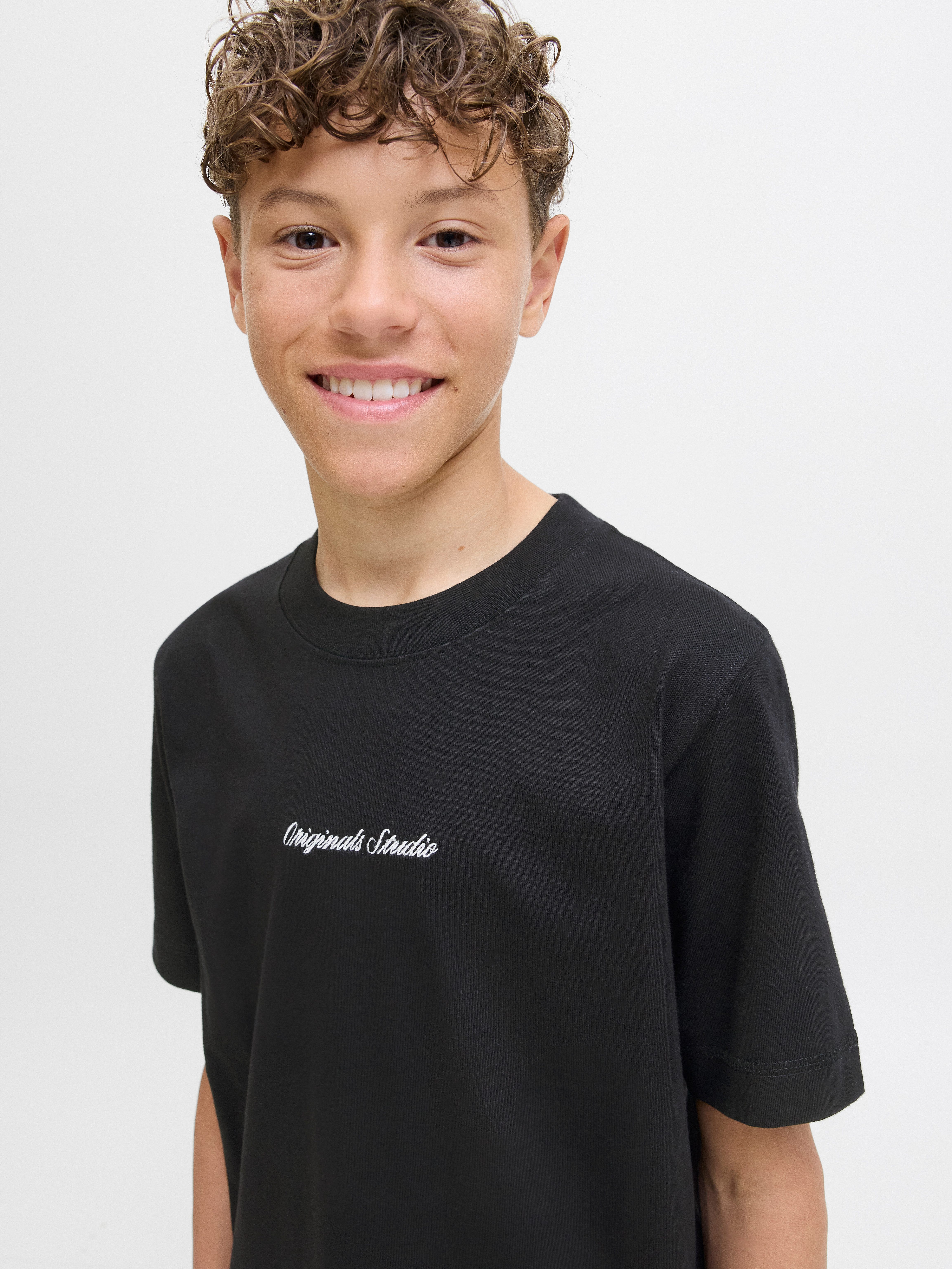 Jack & Jones Junior T-Shirt JORNORREBRO EMB TEE SS CN NOOS JNR Baumwolle, relaxed fit, Kurzarm