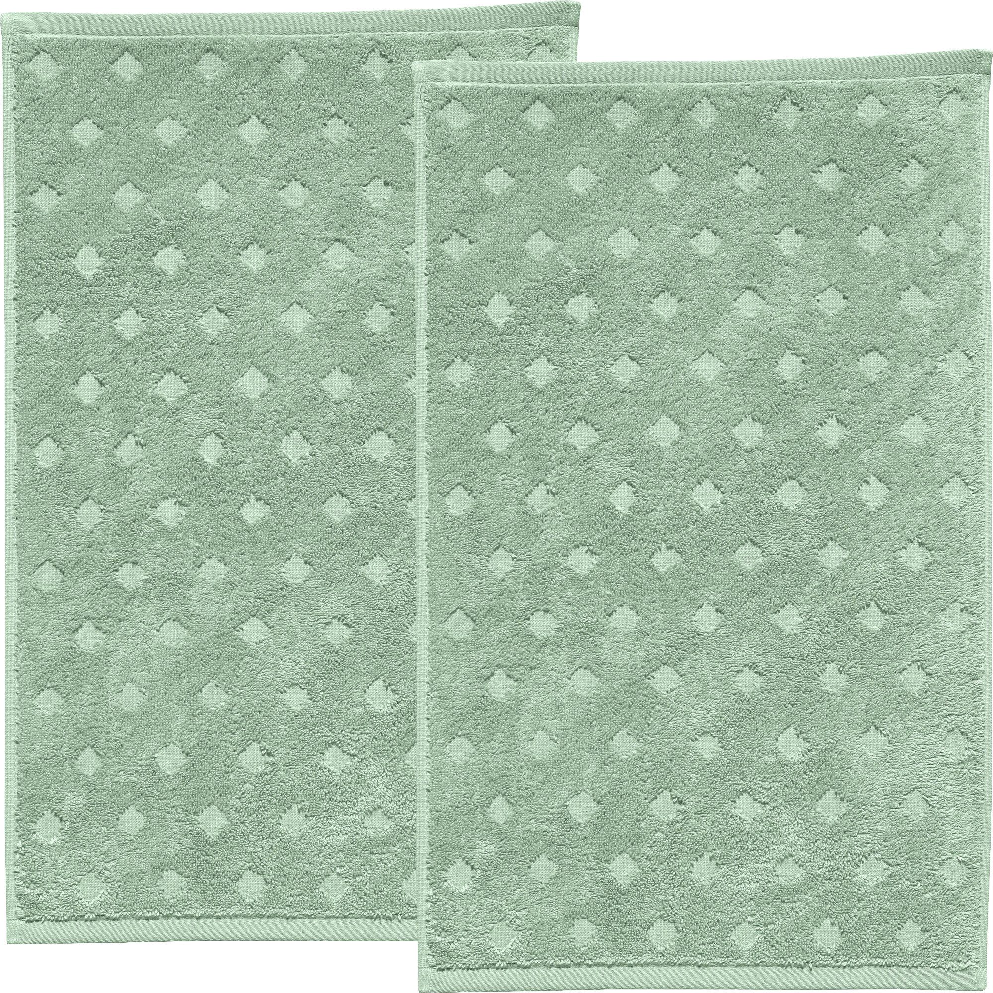 Erwin Müller Gästehandtuch Gästetuch "Baden-Baden" 2er-Pack, Frottier, Walk-Frottier Uni