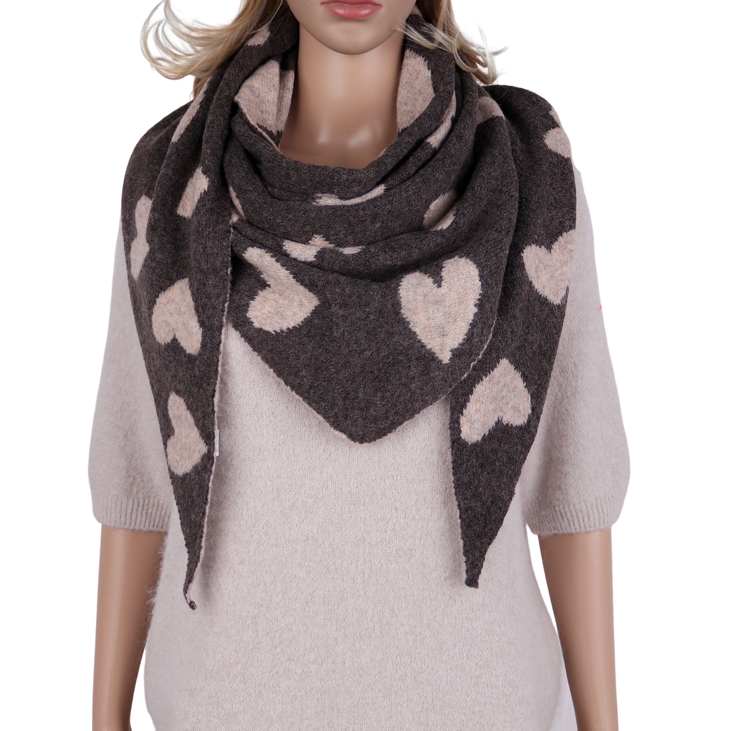 MIRROSI Dreieckstuch kuschliger und warmer Dreiecksschal ca.180x70 cm, (ca. günstig online kaufen
