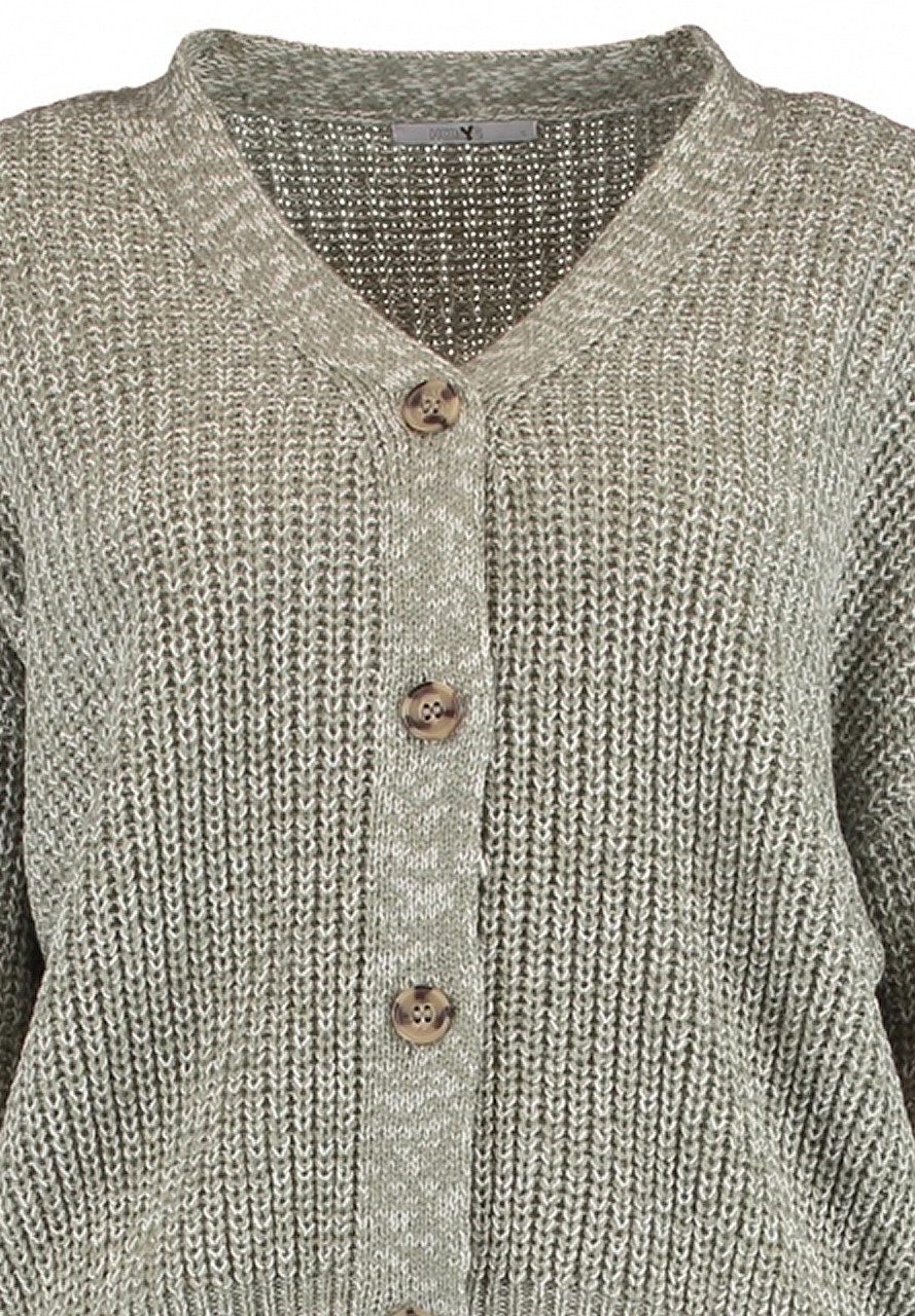 HaILY’S Cardigan Gemütliches Strickdesign mit Knopfleiste und V-Ausschnitt günstig online kaufen