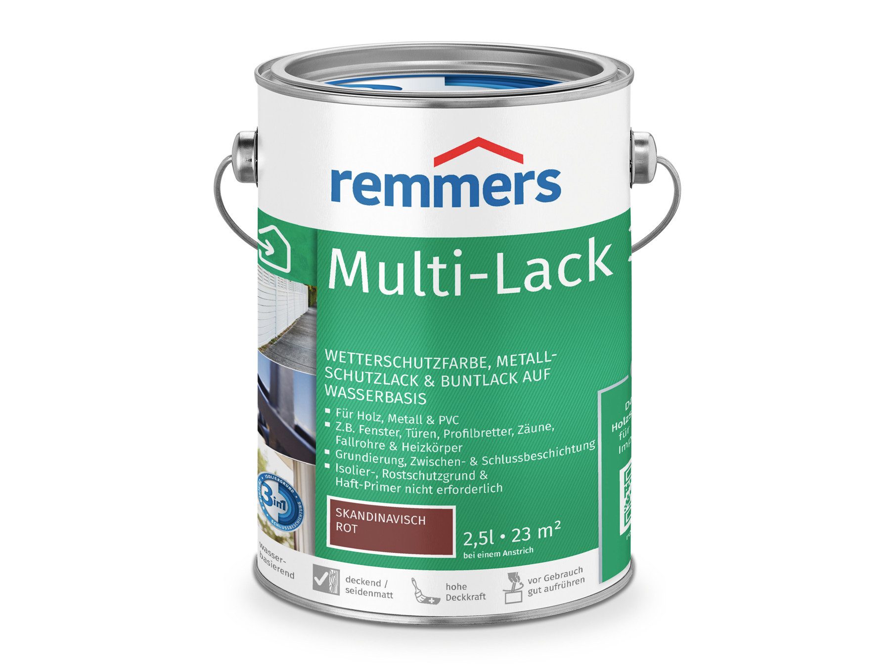 Remmers Wetterschutzfarbe Multi-Lack 3in1 anthrazitgrau (RAL 7016) 2,5 Liter