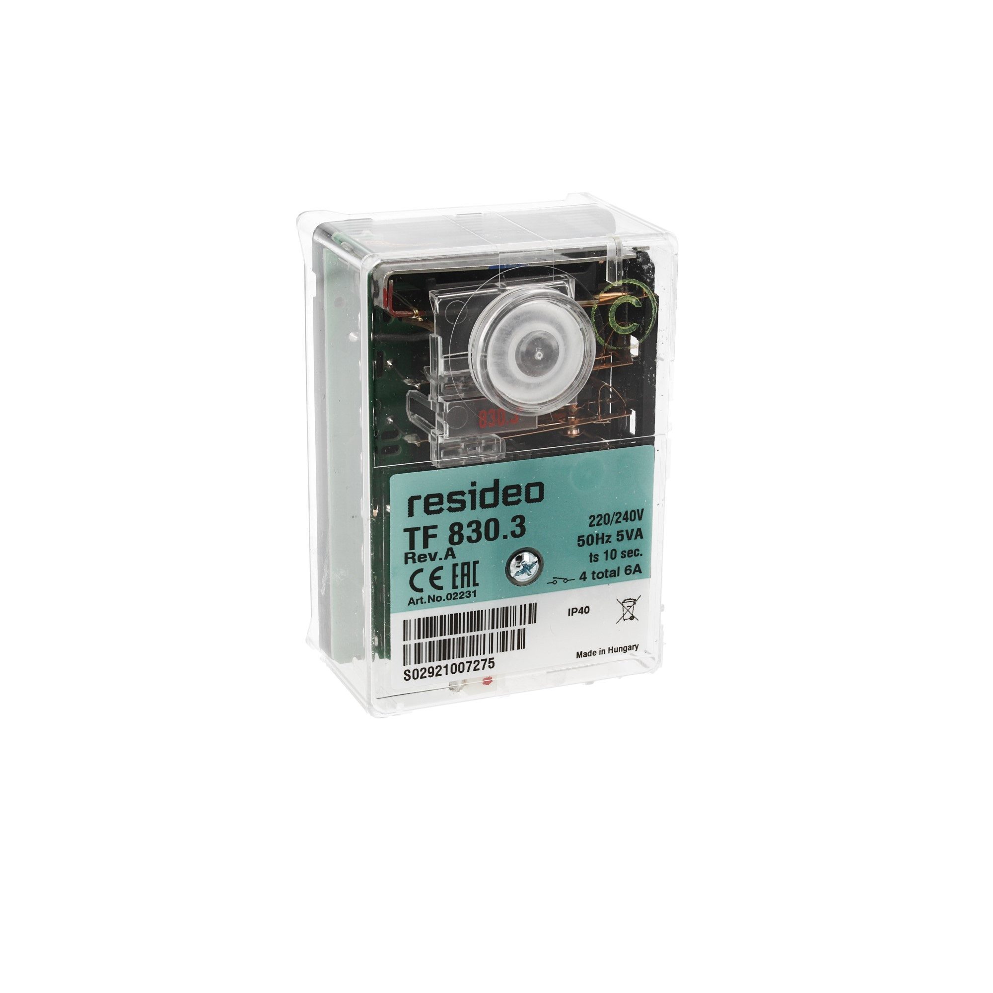 Honeywell Sicherheitsgruppe Ölfeuerungsautomat TF 830.3 Steuergerät für Ölbrenner 02231