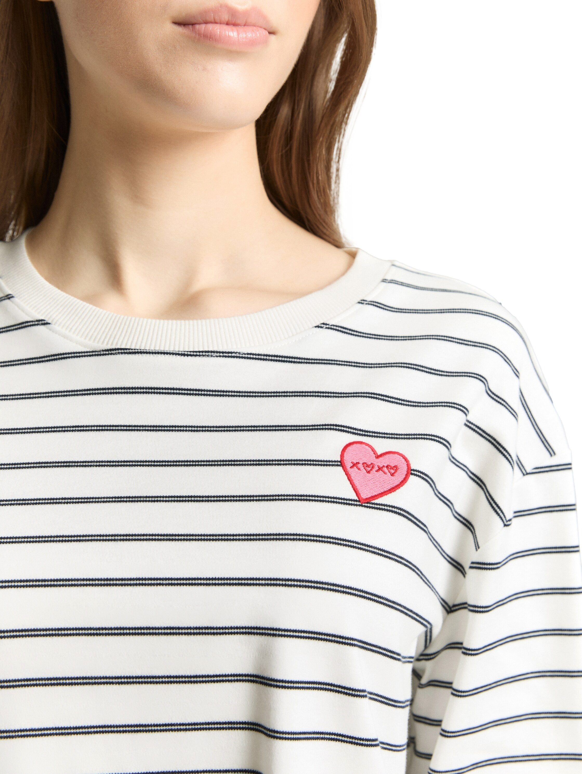 TOM TAILOR Denim T-Shirt mit Streifen Muster – Bild 3 von 5