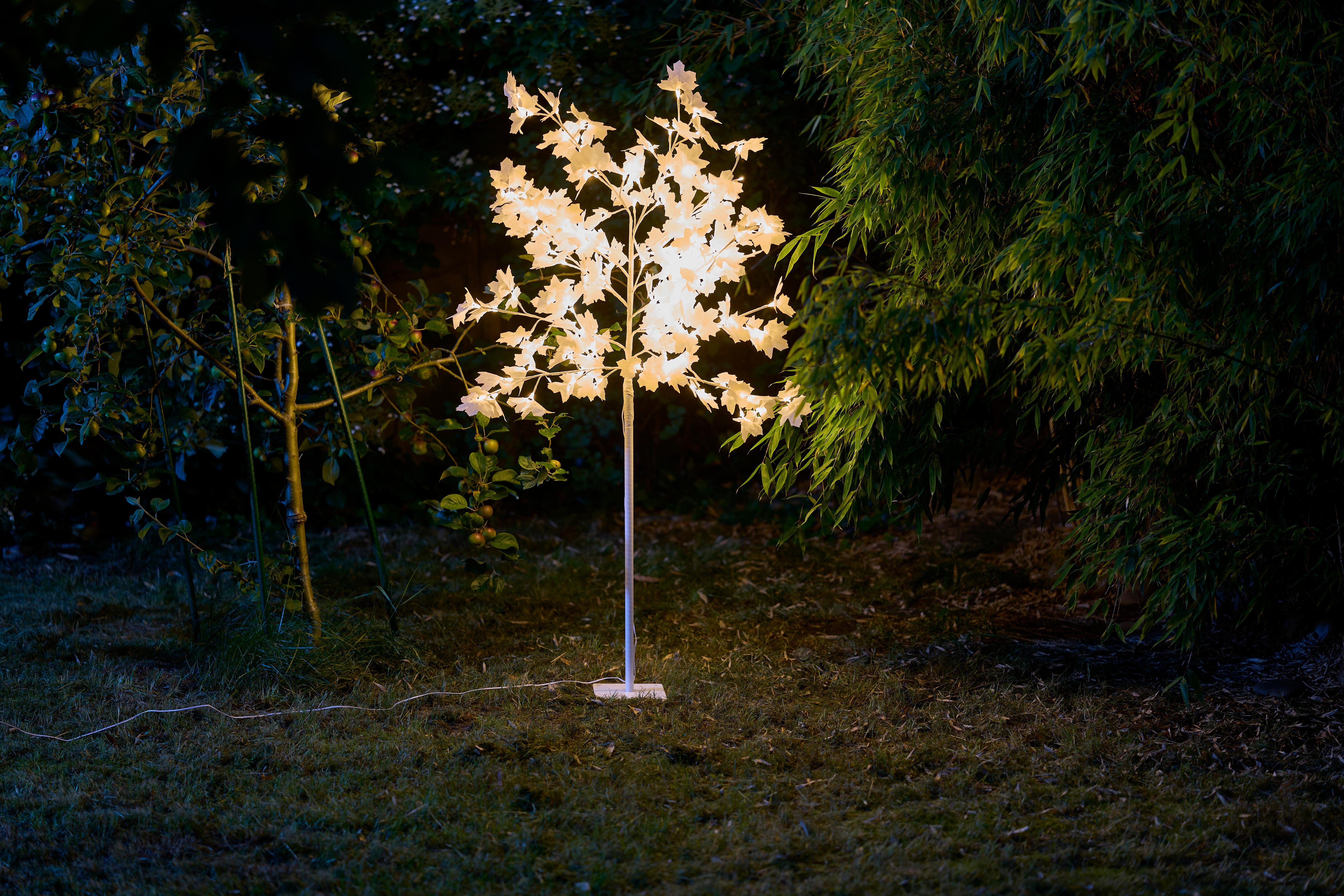 Northpoint LED Baum LED Baum 120 weiße Blüten Warmweiße LEDs Timer integriert