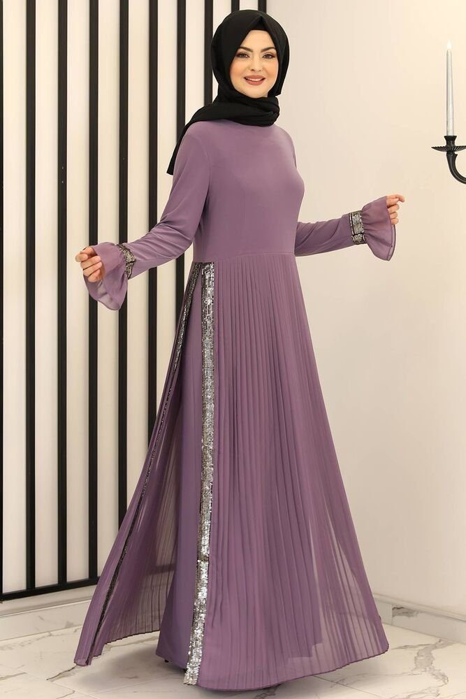 fashionshowcase Chiffonkleid Langärmliges Maxikleid für Damen günstig online kaufen