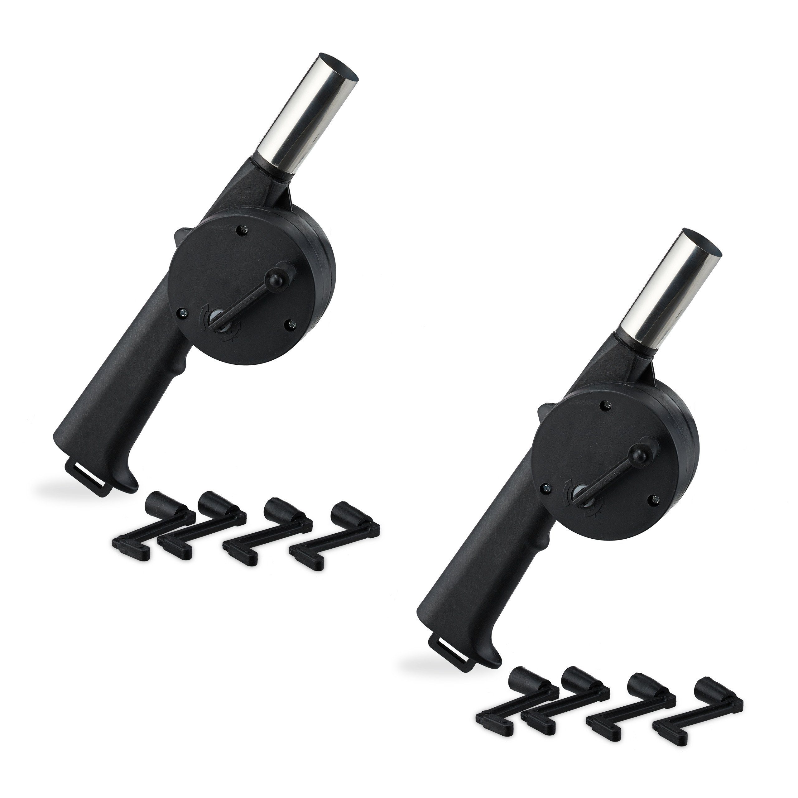 Anzündkamin Grillgebläse manuell 2er Set
