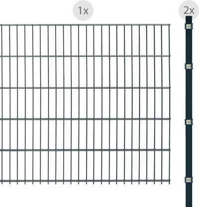 Arvotec Doppelstabmattenzaun ESSENTIAL 103 zum Einbetonieren, (Set), Zaunhöhe 103 cm, Zaunlänge 2 - 60 m