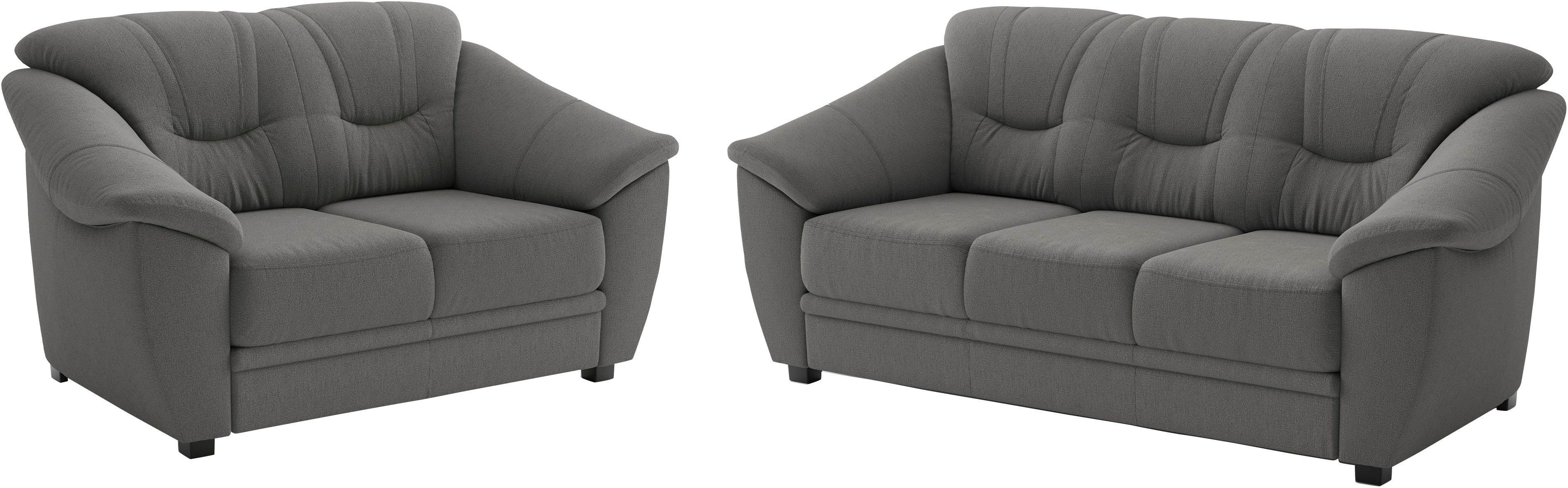 sit&more Polstergarnitur Savona, (2-tlg), Set: 2- & 3er-Sofa, mit Federkern