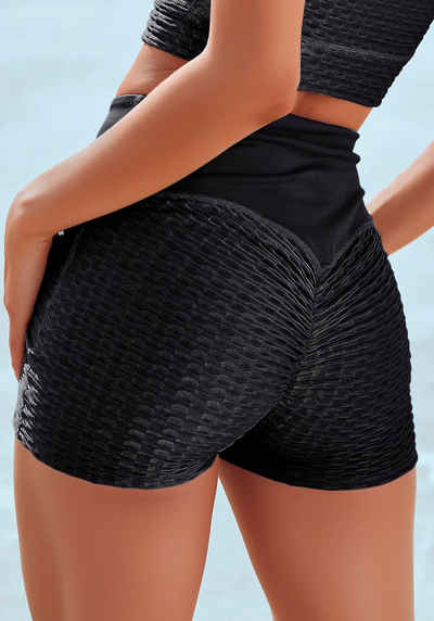 vivance active Shorts -Kurze Hose mit breitem Bund und Wabenoptik