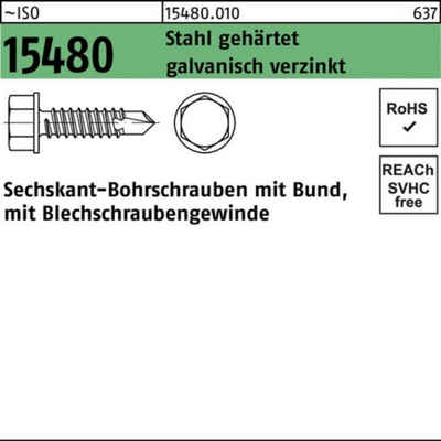 Reyher Bohrschraube »100er Pack Sechskantbohrschraube ISO 15480 Bund ST 5,5x90 Stahl gehär«