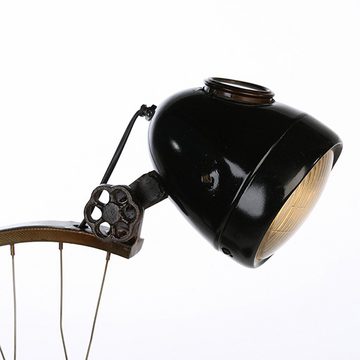 Casablanca by Gilde Schreibtischlampe Leuchte Cycle Art Antik Farbe braun goldfarben Eisen Gilde, LED wechselbar, Neutralweiß, Stehlampe