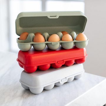 KOZIOL Eierkorb Eierbox Eggs To Go organic grün, Kunststoff