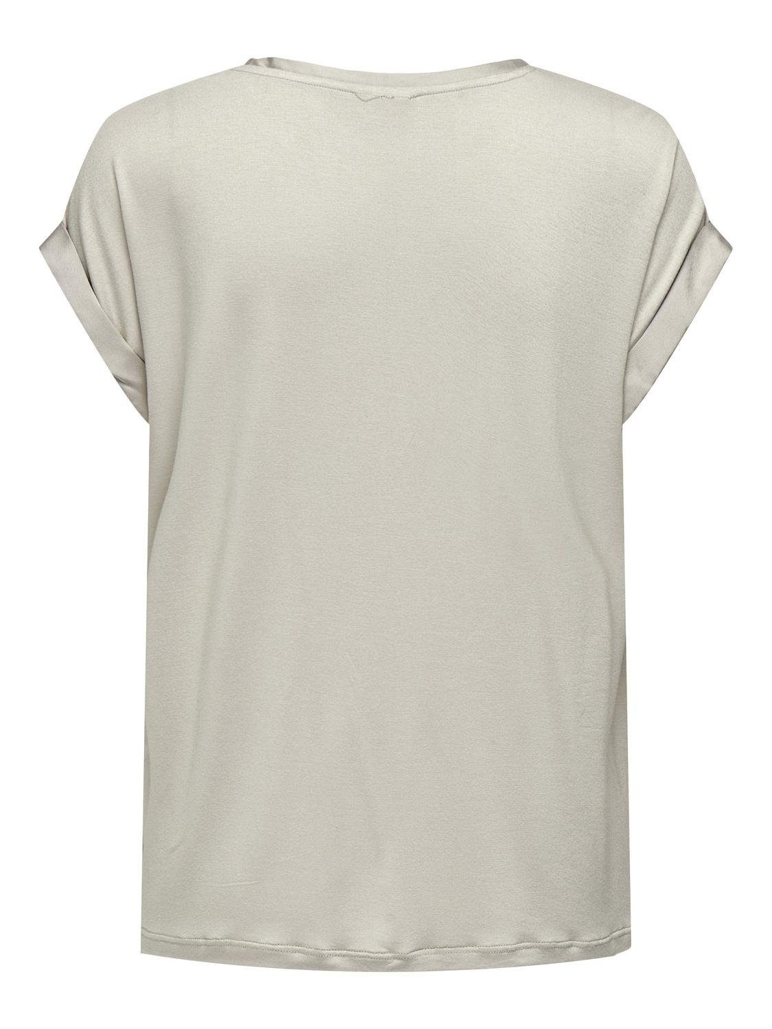 ONLY Kurzarmshirt ONLLIEKE S/S SATIN MIX TOP WVN NOOS regular fit, Web, Polyester, Rundhals, unifarben