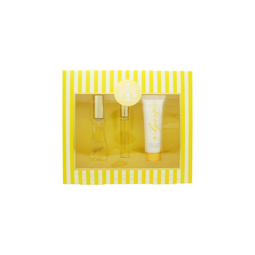 Giorgio Beverly Hills Eau de Toilette Giorgio Yellow Gift Set 30ml EDT + 50ml Body Lotion + 10ml EDT