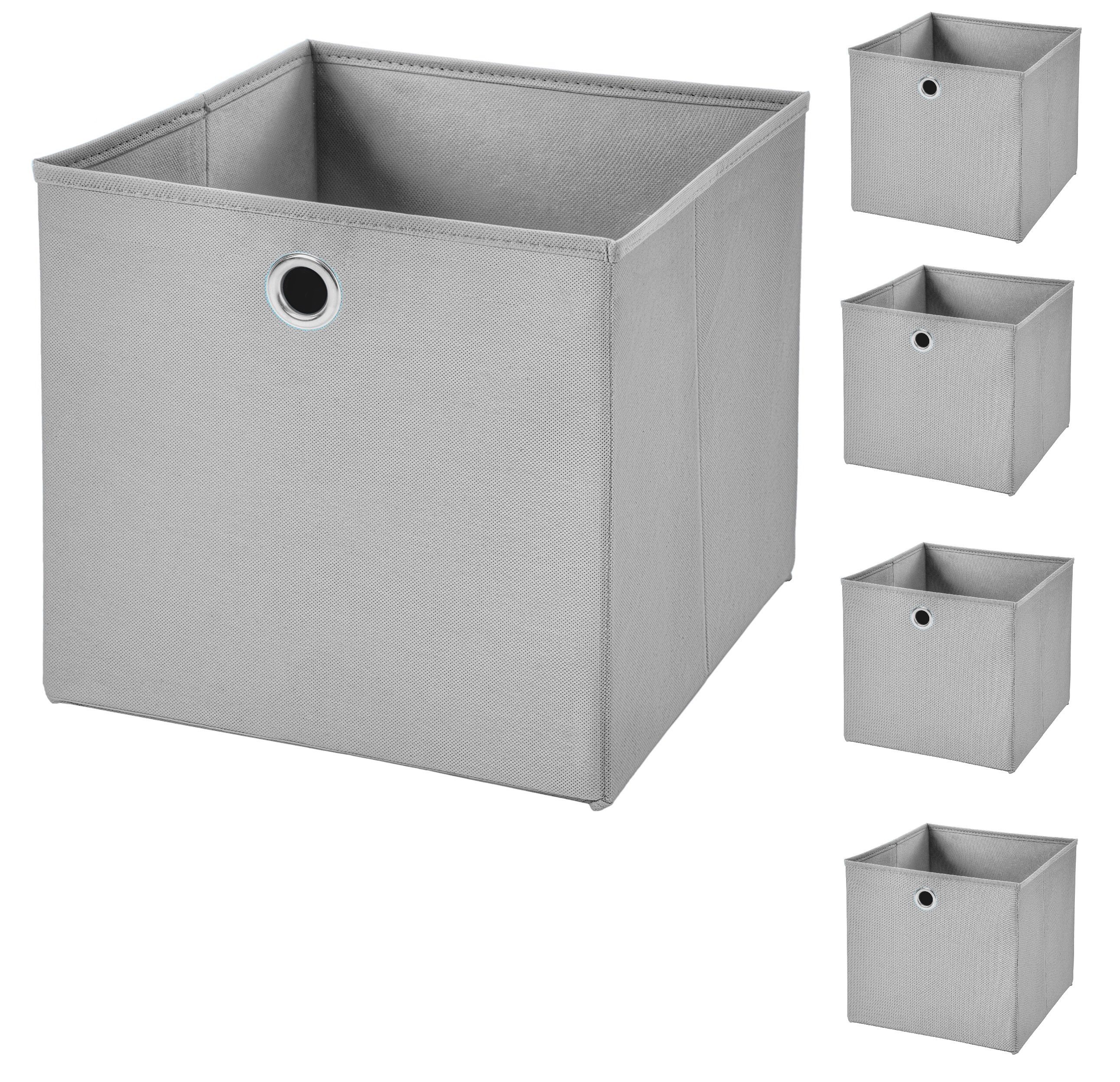 StickandShine Faltbox 5er SET 28 x 28 x 28 cm ohne Deckel – perfekt für KALLAX - 19 Farben