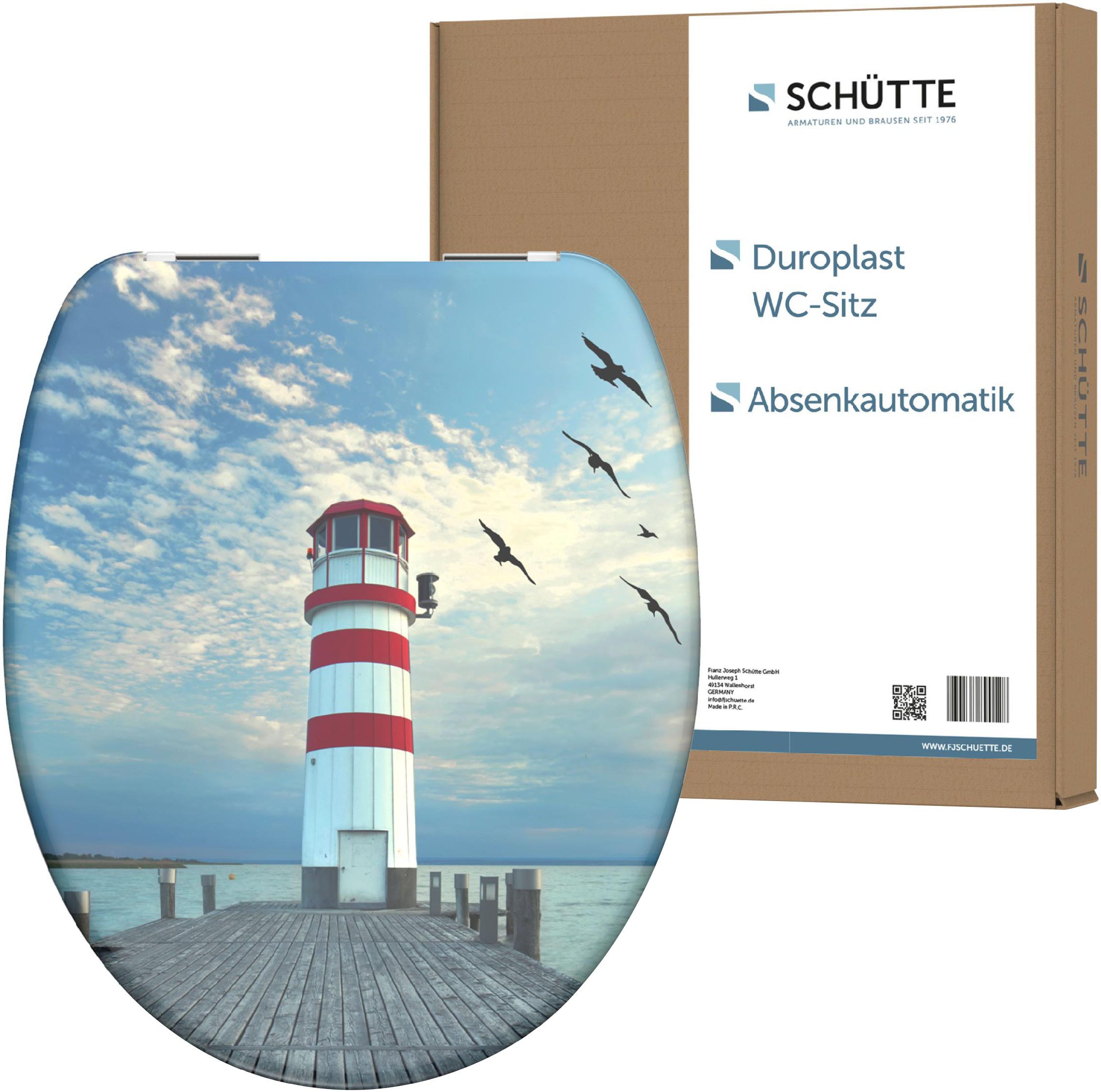 Schütte WC-Sitz Lighthouse, Duroplast, mit Absenkautomatik günstig online kaufen