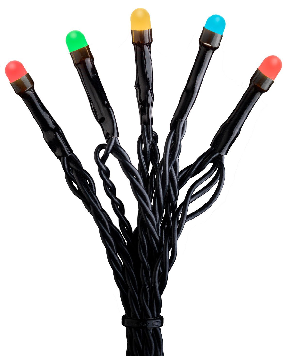 KONSTSMIDE LED-Lichterkette, 80-flammig, Micro LED Lichterkette, gefrostet, 80 bunte Dioden