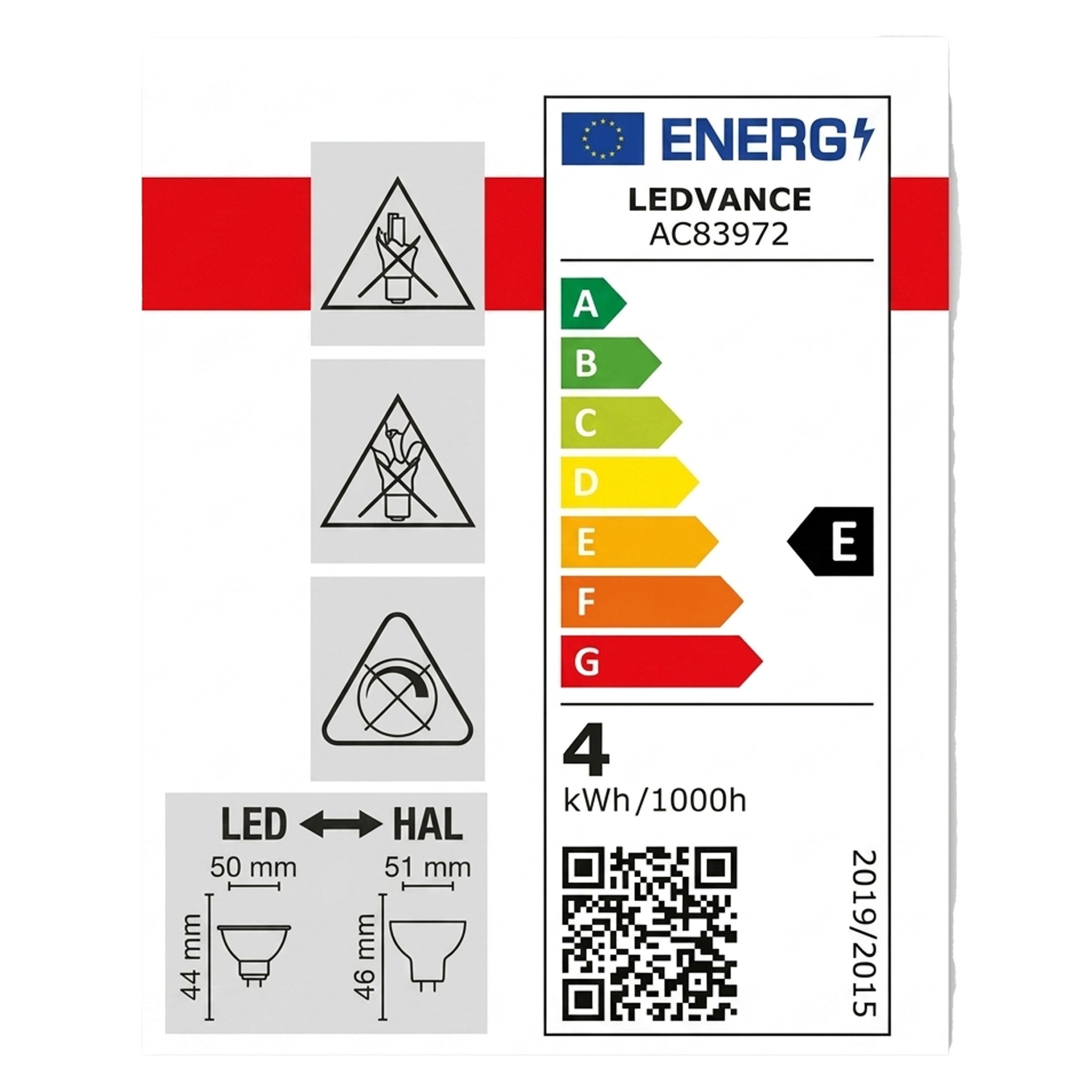 Osram LED-Leuchtmittel Osram LED MR16 Spot 3.4W GU5.3 4000K – 6er Pack, 6 St.
