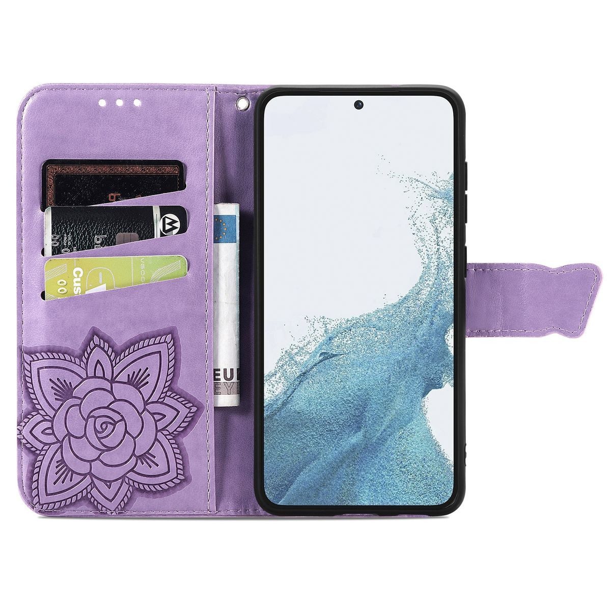 König Design Handyhülle Samsung Galaxy S23 Plus, Schutzhülle Schutztasche Case Cover Etuis Wallet Klapptasche Bookstyle