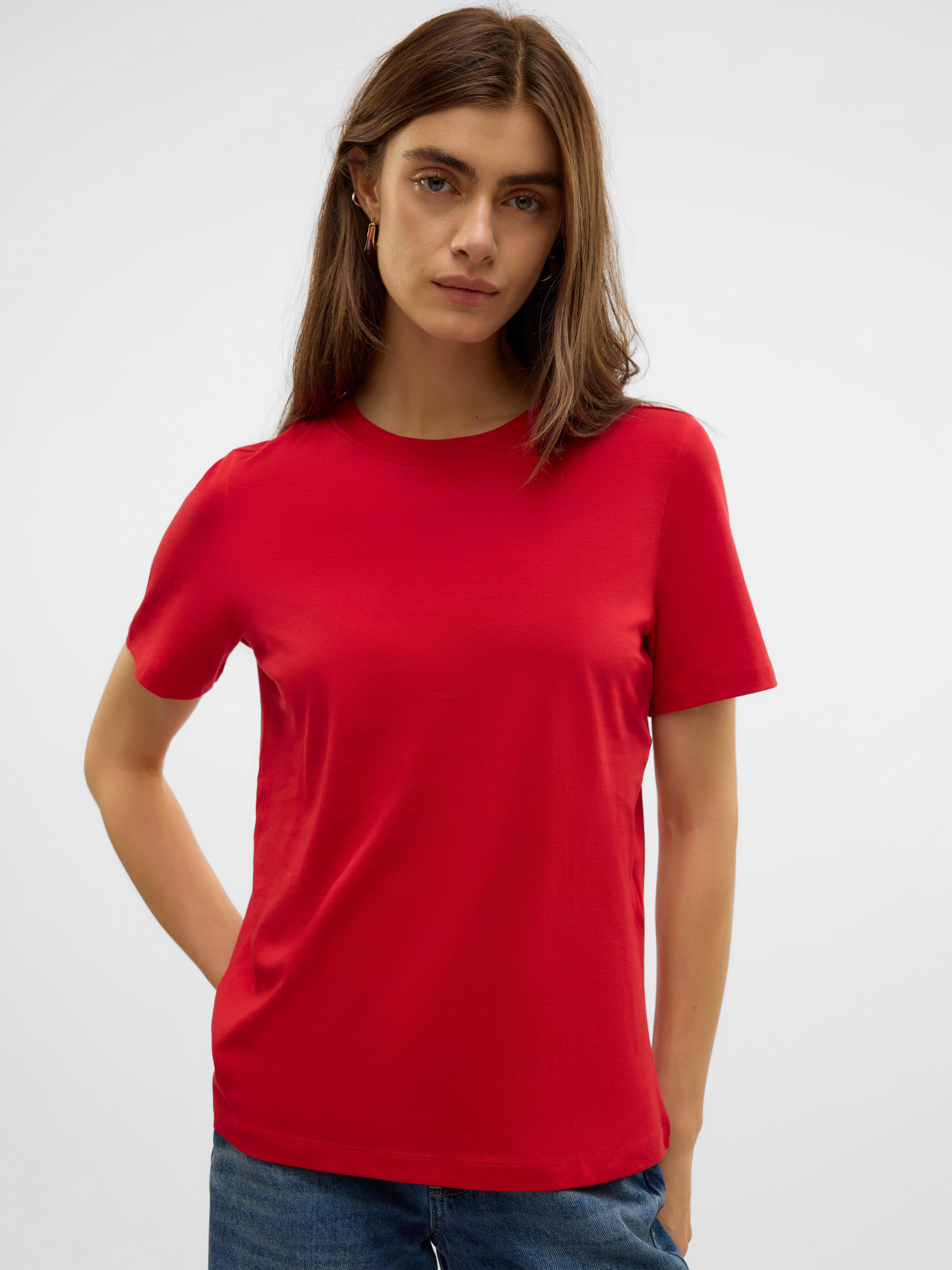 Vero Moda Kurzarmshirt VMPAULINA SS T-SHIRT günstig online kaufen