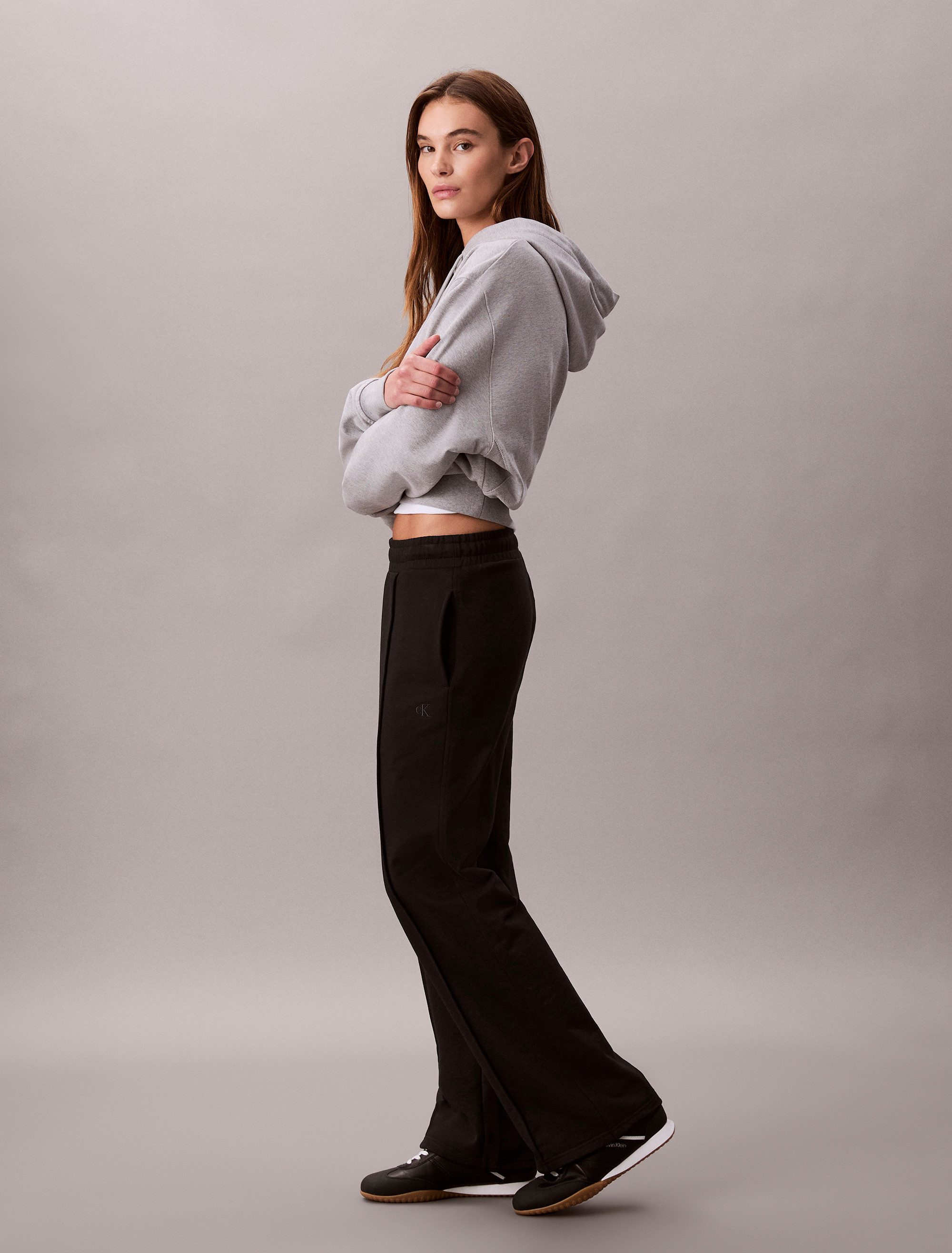Calvin Klein Jeans Sweathose elastischer Bund, gerade Passform, Bundfalte