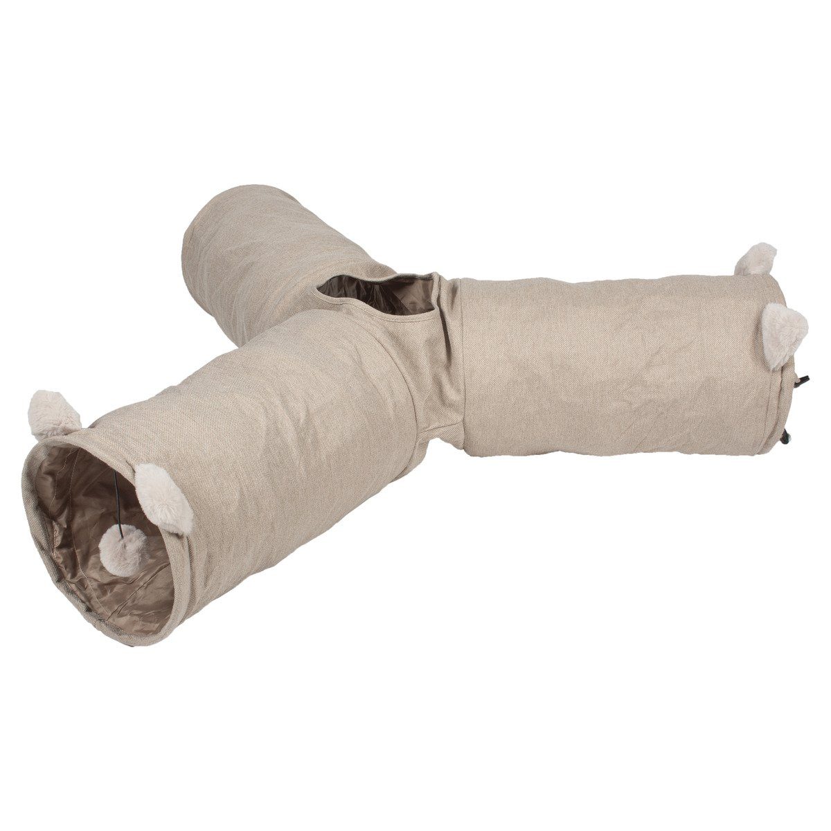 DUVO+ Tiertunnel Katzenspielzeug Spieltunnel Labyrinth Cozette beige günstig online kaufen