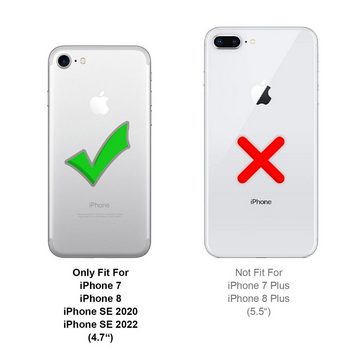 CoolGadget Handyhülle Book Case Elegance Tasche für iPhone SE 2020 2022 4,7 Zoll, Hülle Magnet Etui Klapphülle für iPhone SE, iPhone 7 / 8 Schutzhülle