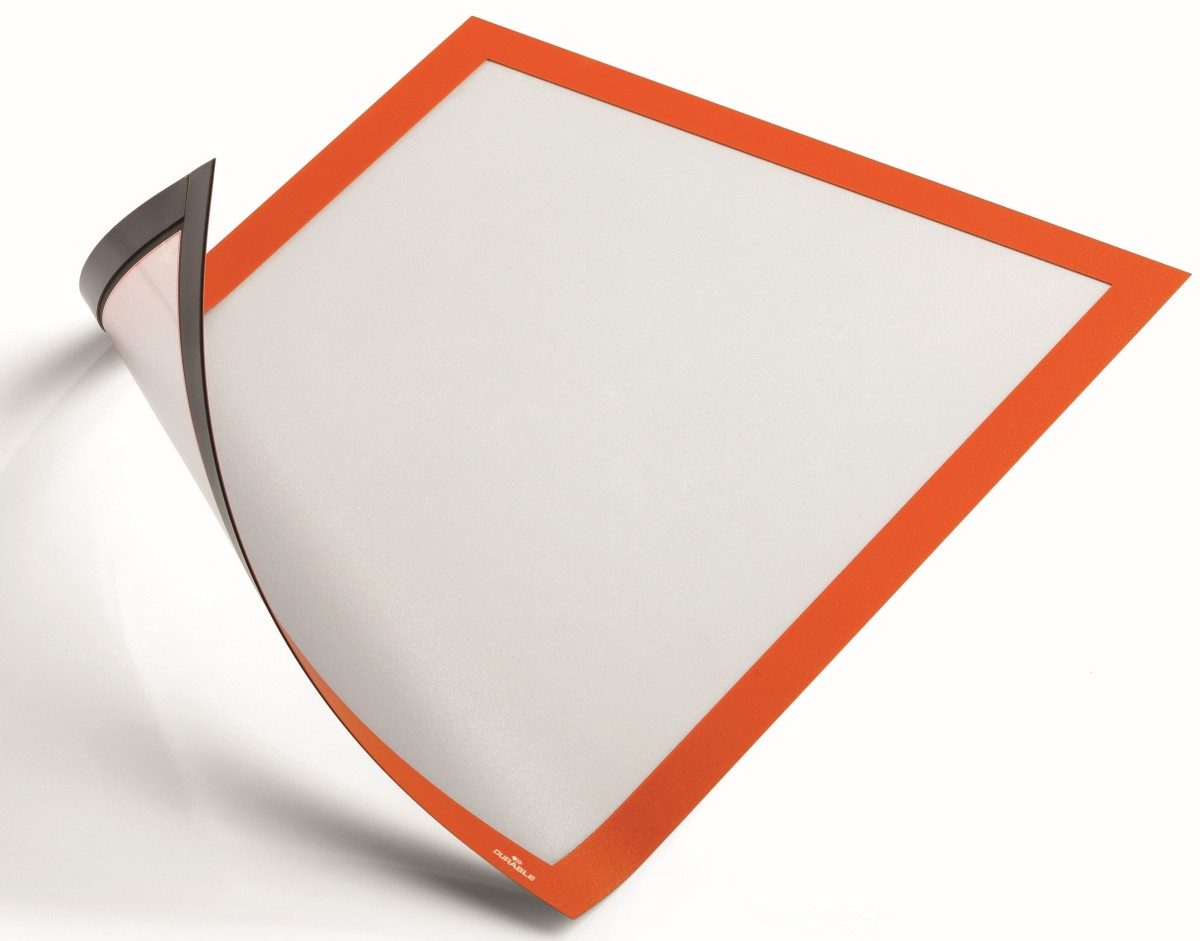 Fächermappe Magnetrahmen Duraframe Magnetic A4 VE=5 Stück orange