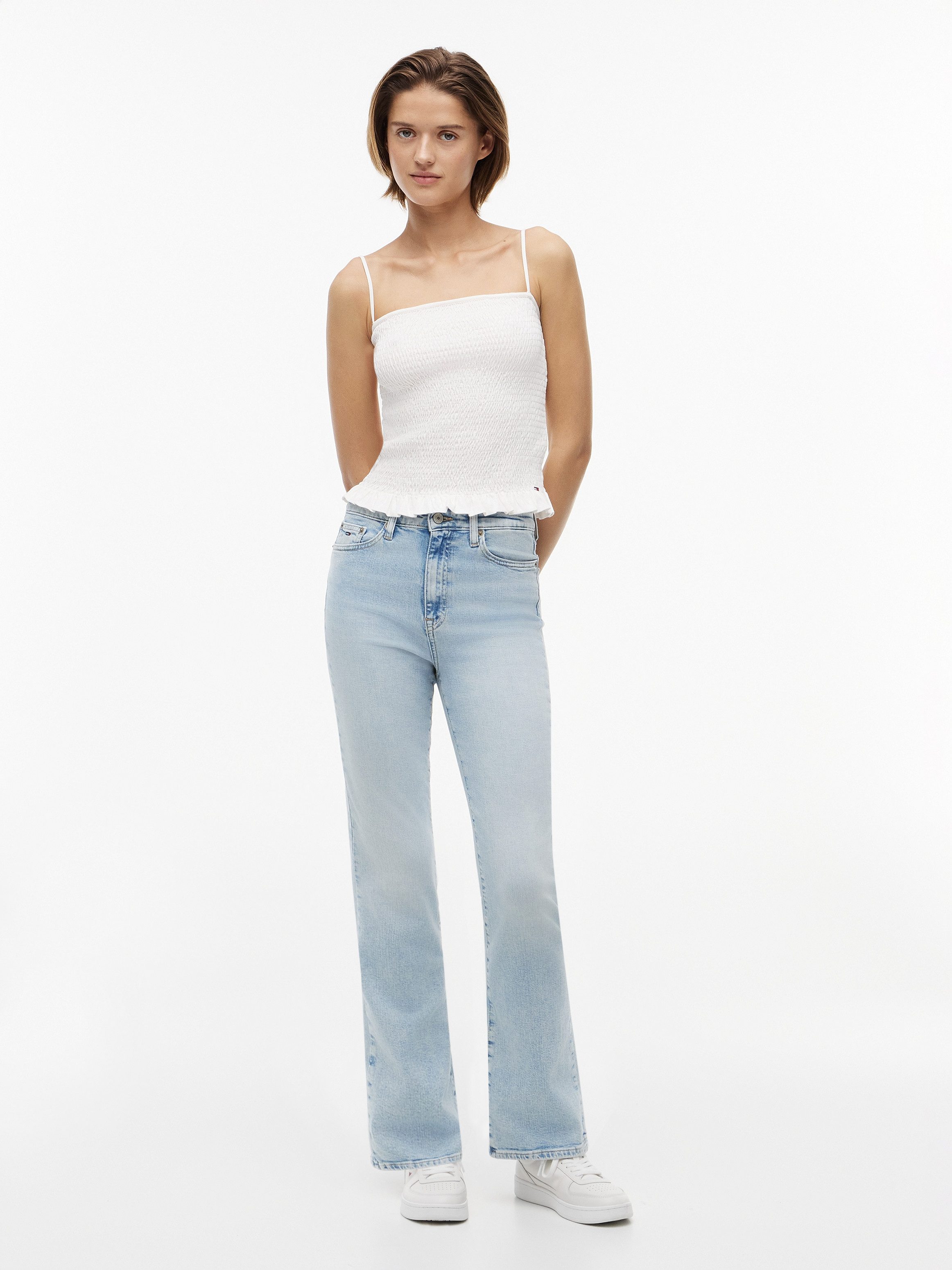 Tommy Jeans Smoktop TJW SLIM SMOCK STRAPPY TOP Baumwollmischung, slim fit – Bild 4 von 5