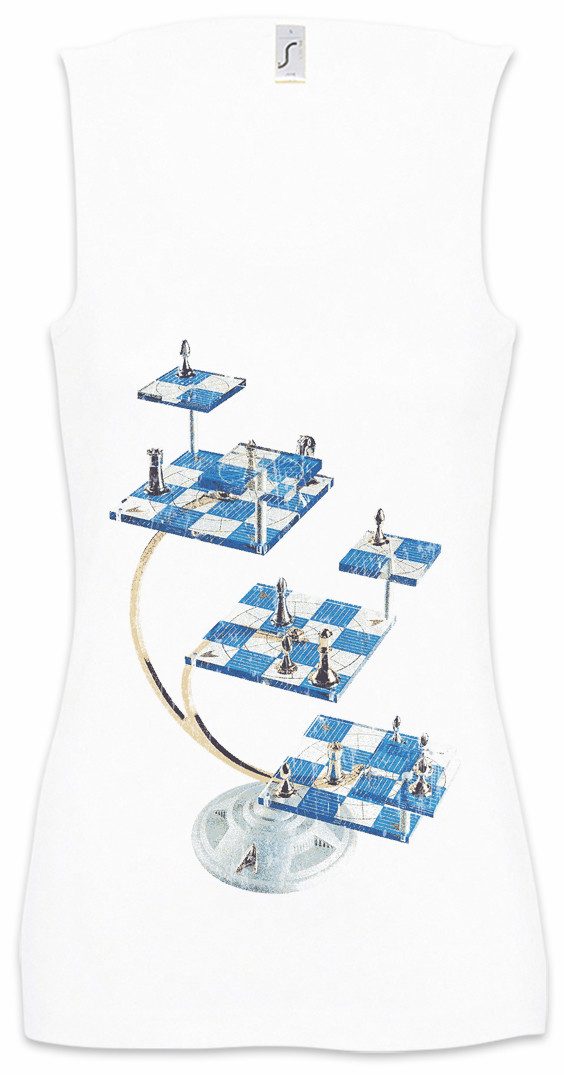 Tanktop Star Chess Ärmelloses Damen T-Shirt Schach Game Gamer Retro Trek Geek