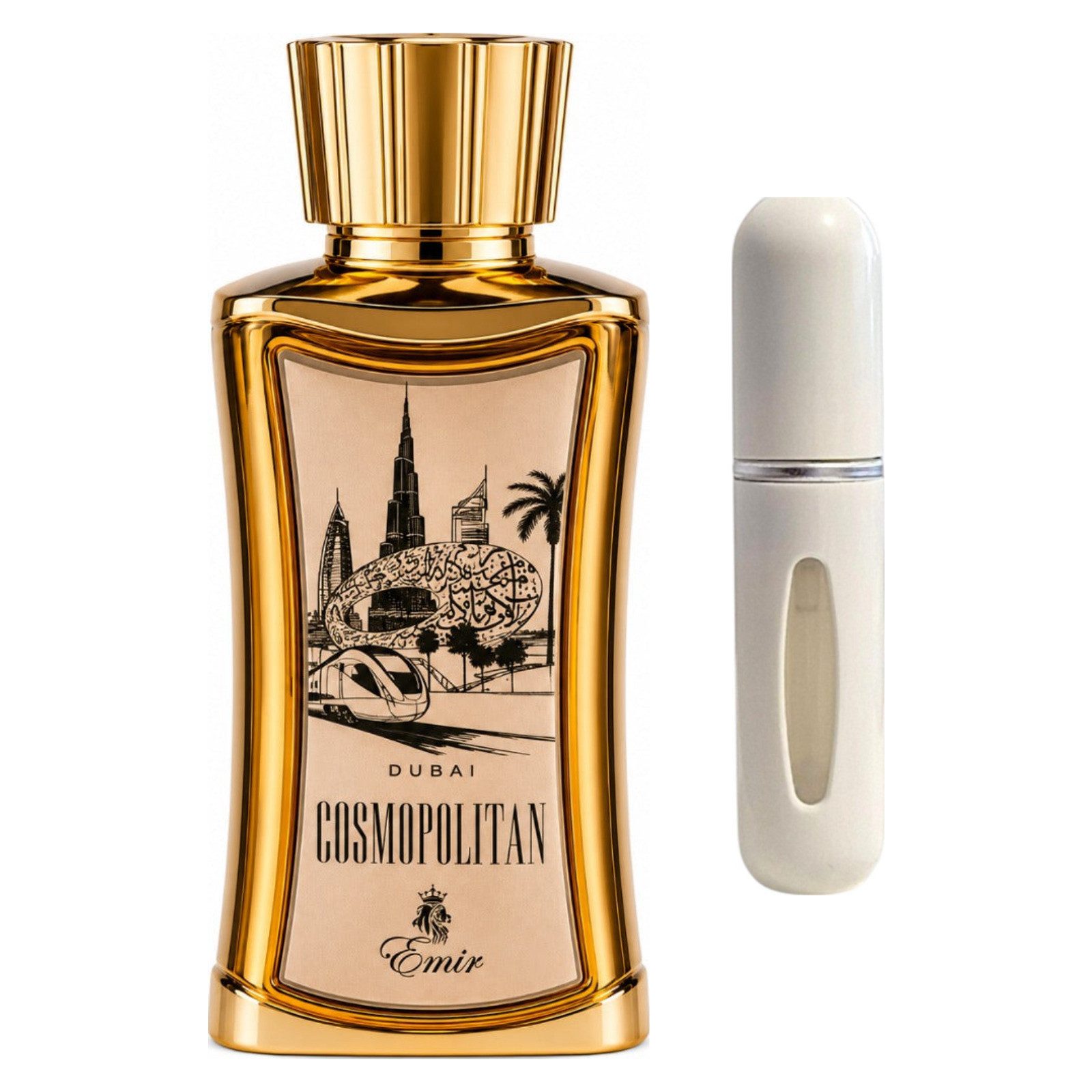 Paris Corner Duft-Set Cosmopolitan Dubai EDP – Orientalisch Würzig + Parfümzerstäuber (leer)