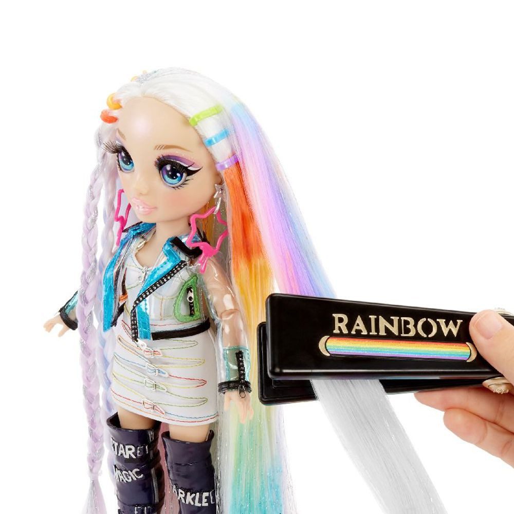 MGA ENTERTAINMENT Anziehpuppe Haarstudio Rainbow Surprise High mit Amaya Raine Fashion Puppe MGA – Bild 3 von 4