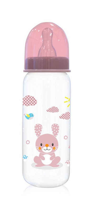 Baby Care Babyflasche Babyflasche Simple 250ml Tiere, Sauger Größe 0+, Deckel, ab Geburt