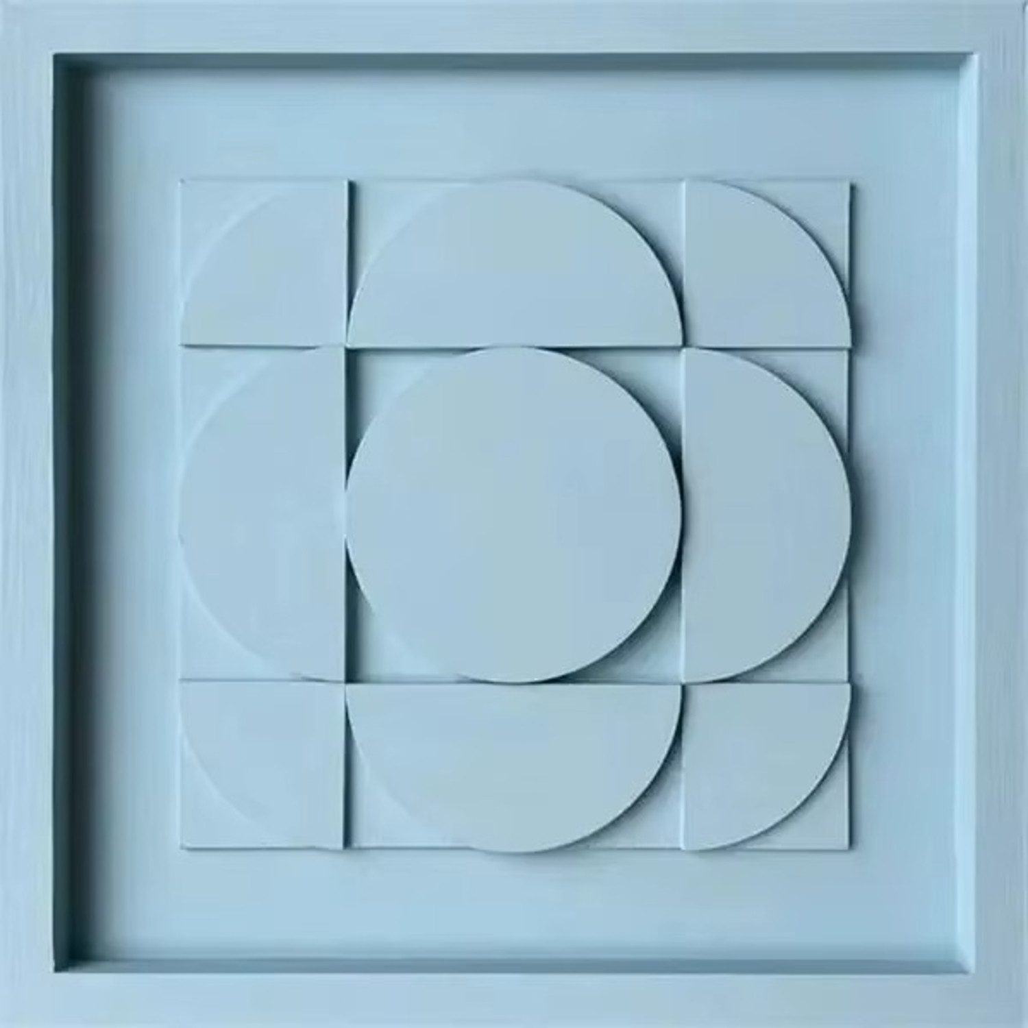 TPFLiving Kunstdruck OHNE RAHMEN, Abstrakte 3D Motife - Geometrische Formen und Linien - (Leinwandbild XXL), Farben: Farben: rot, gelb, blau, beige -Größe: 15x15cm