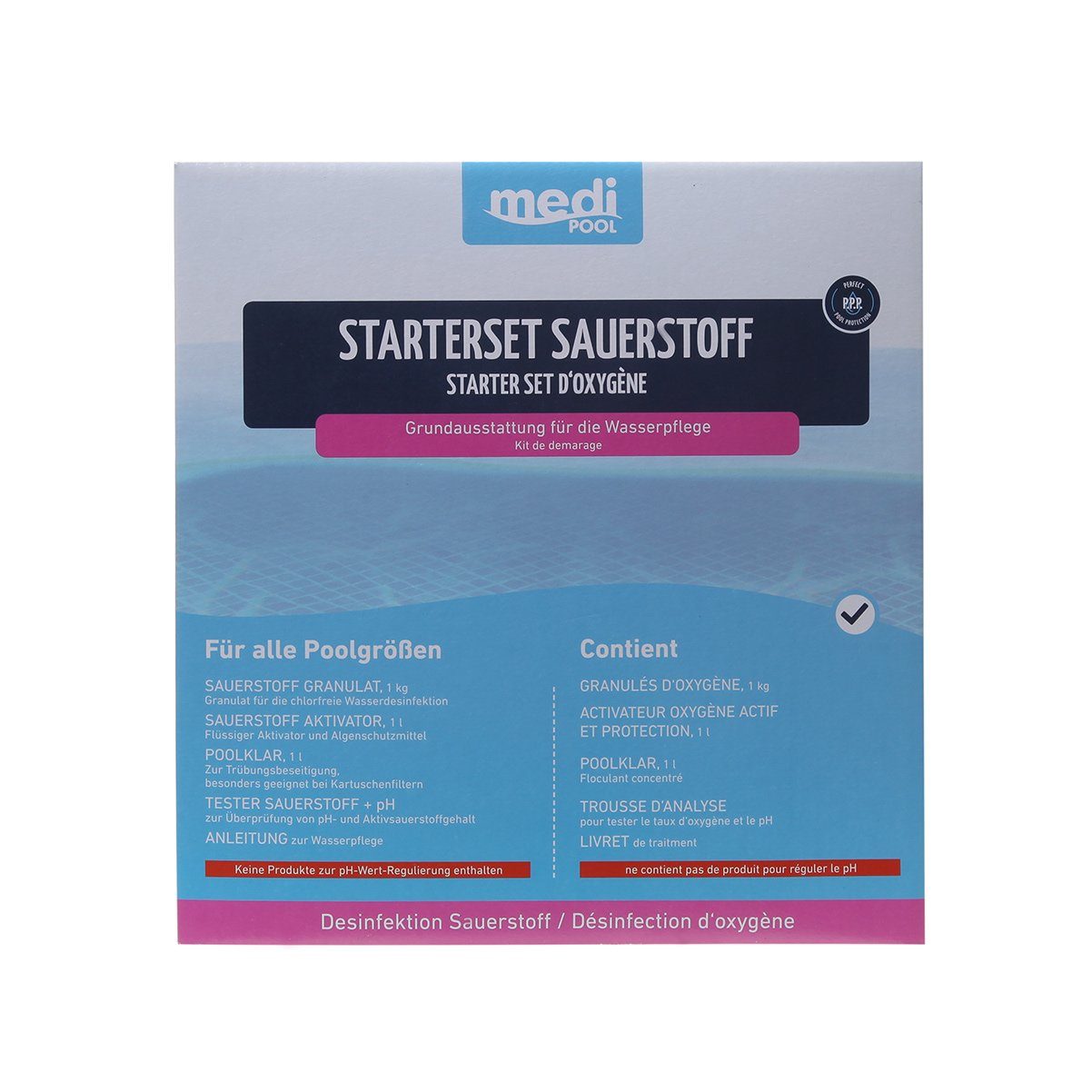 mediPOOL Poolpflege mediPOOL 5 in 1 Starter Set Aktivsauerstoff, (Spar-Set)