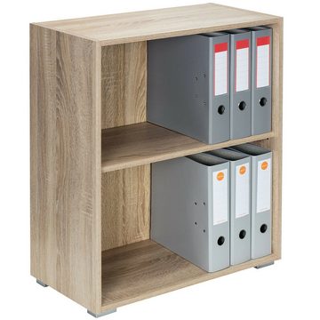 Casaria Bücherregal Vela, 2er Set 3+2 Fächer höhenverstellbare Böden Holz Bücher Ordner