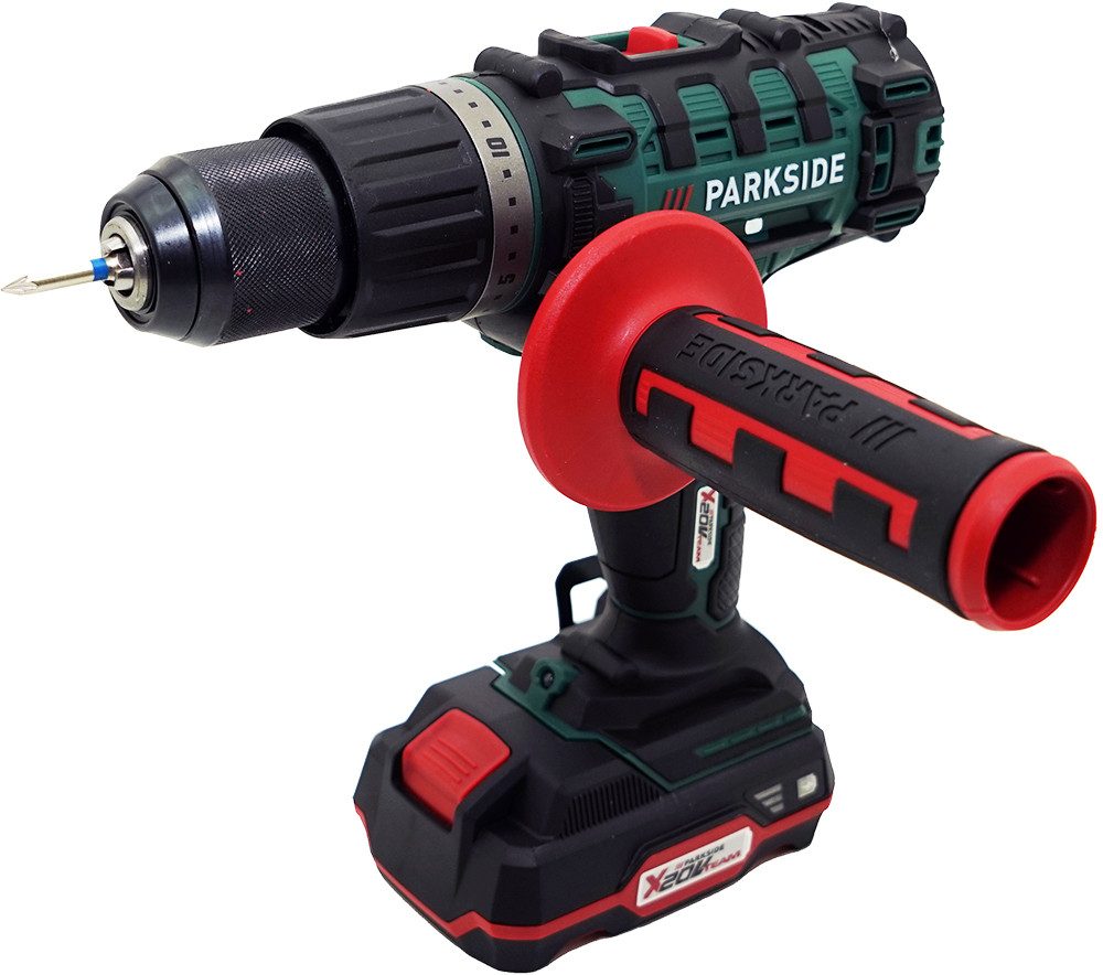Parkside Akku-Bohrschrauber 20V 3in1 Akku Schlagbohrschrauber PSBSA 20-Li inkl. 2Ah Akku, 20 V, Integrierte LED-Arbeitsleuchte