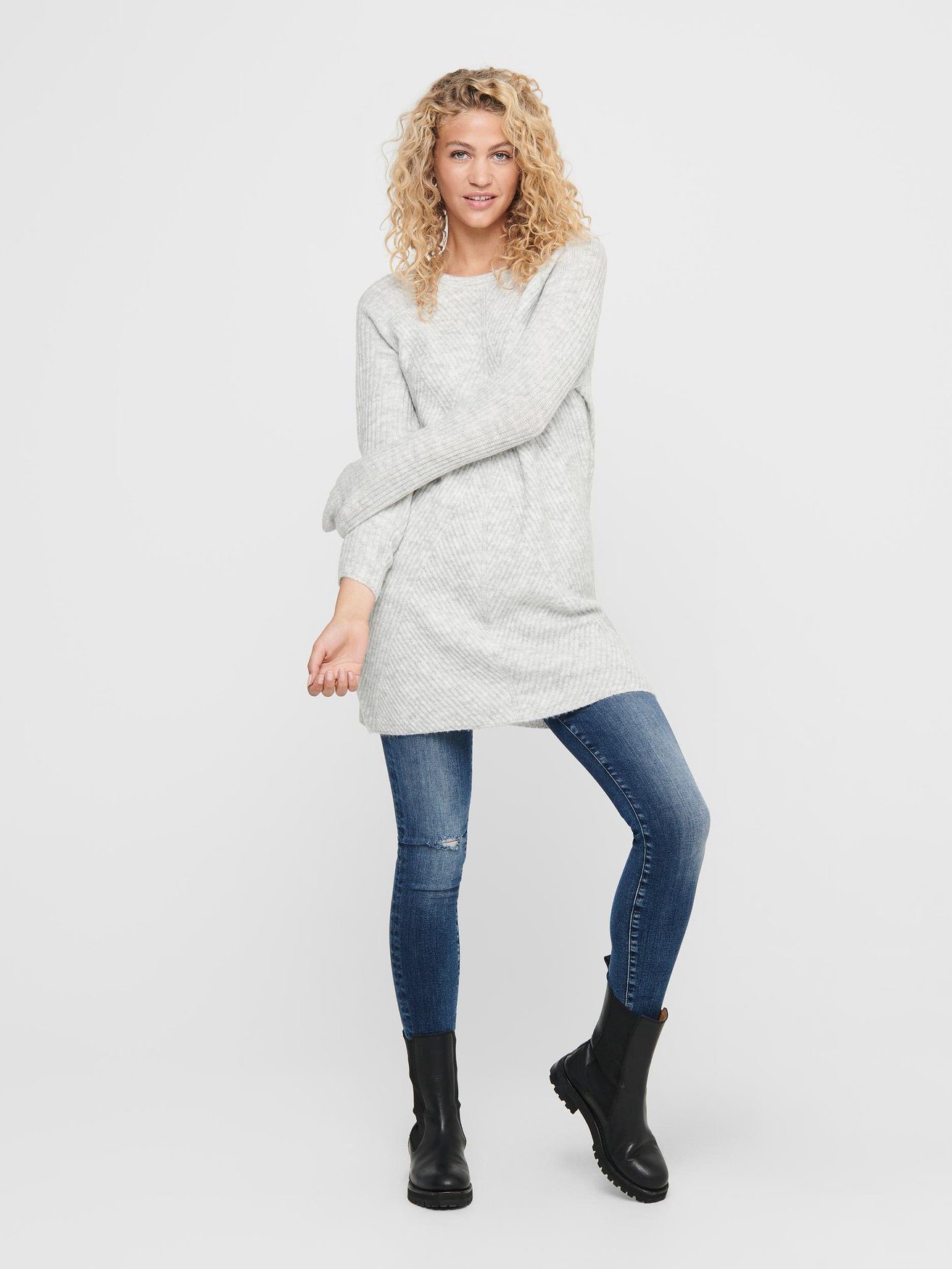 ONLY Strickkleid Langarm Mini ONLCAROL (lang) günstig online kaufen