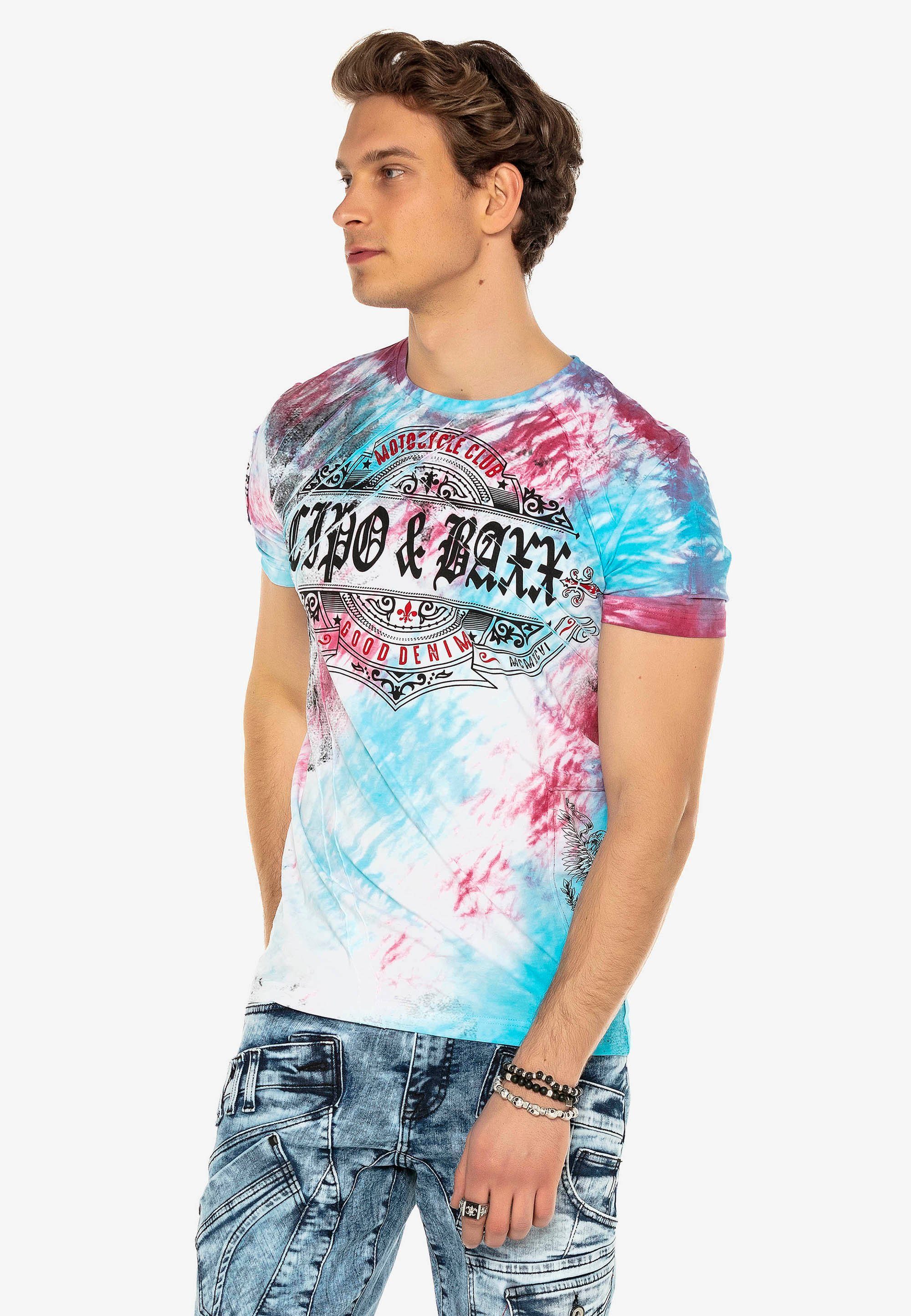 coolem T-Shirt türkis & Cipo mit Aufdruck Baxx CT584