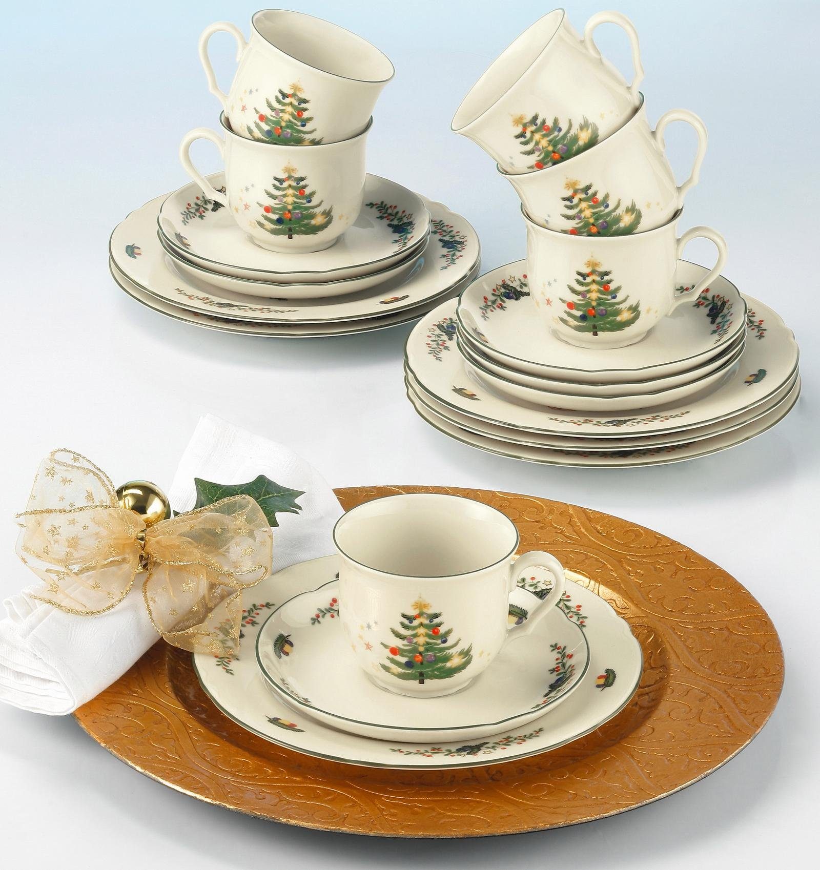 Seltmann Germany, für Made (18-tlg), Porzellan, Personen 6 Geschirr-Set, Weiden 18 Weihnachten Teile, Service Kaffeeservice Personen, Marie-Luise, 6 in Advent,