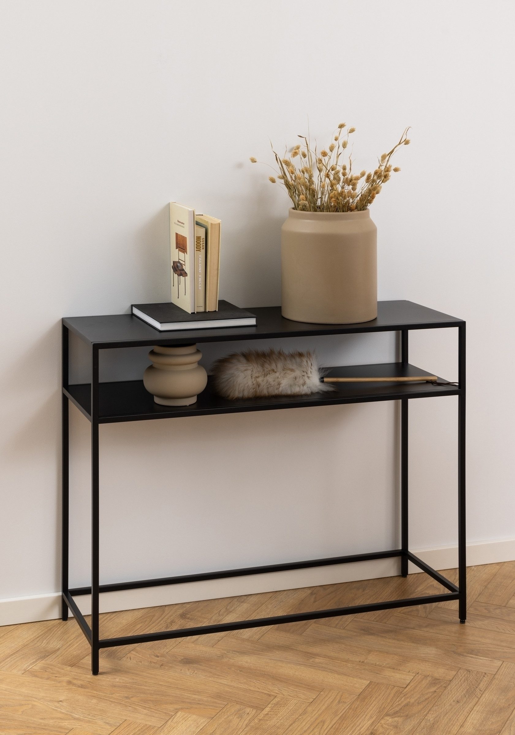 Konsolentisch in schwarz, Stahl - 100x79x35cm (BxHxT)