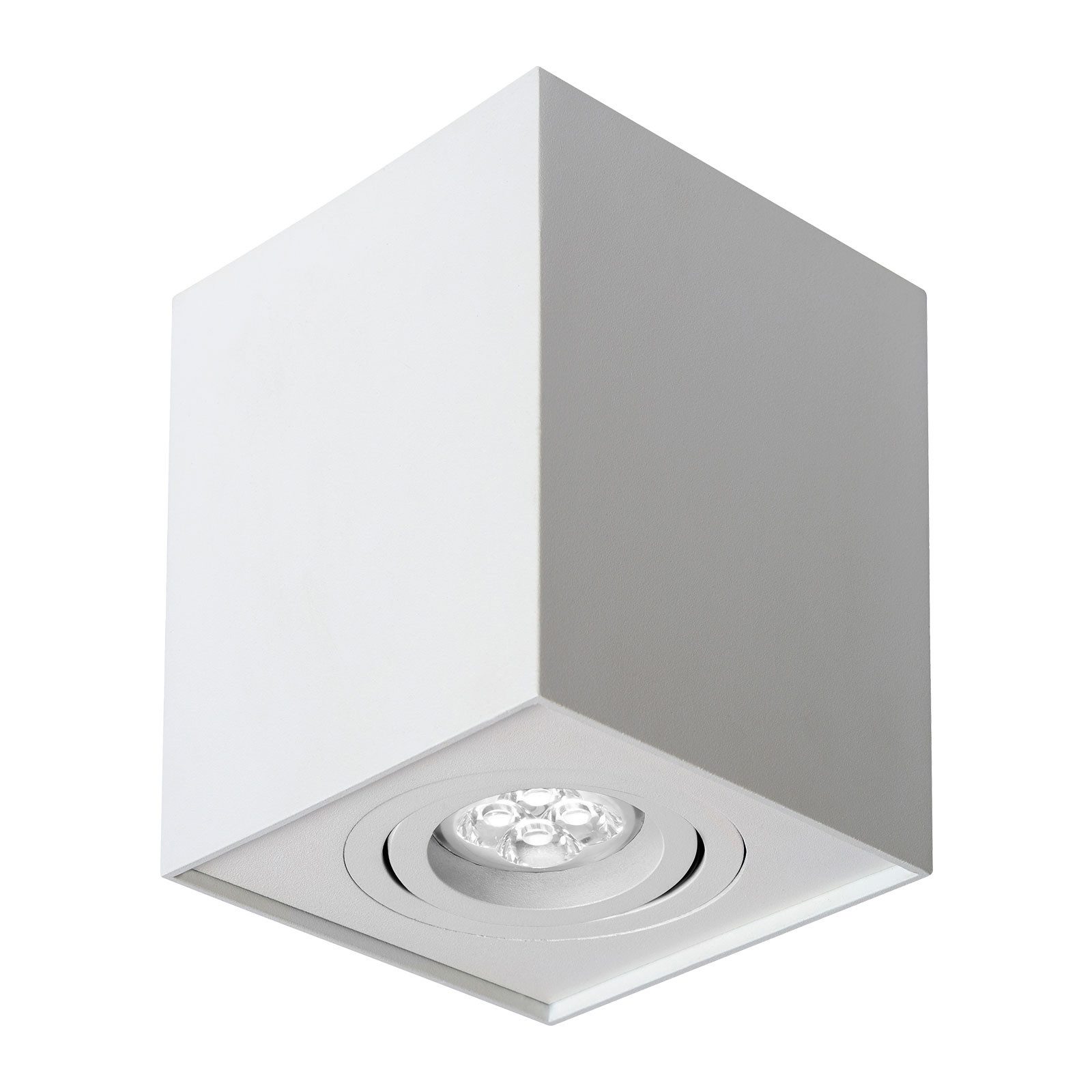 Spectrum Aufbauleuchte LED Chloe GU10 schwenkbar Deckenleuchte IP20 downlight max.10W eckig, Kein Leuchtmittel enthalten, Schwenkbar