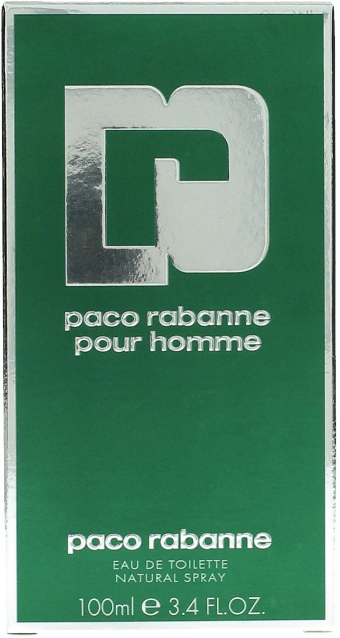 paco rabanne Eau de Toilette Pour Homme, Würziger Duft mit Lavendel, Thymian, Nelke, Geranie und Tabak.